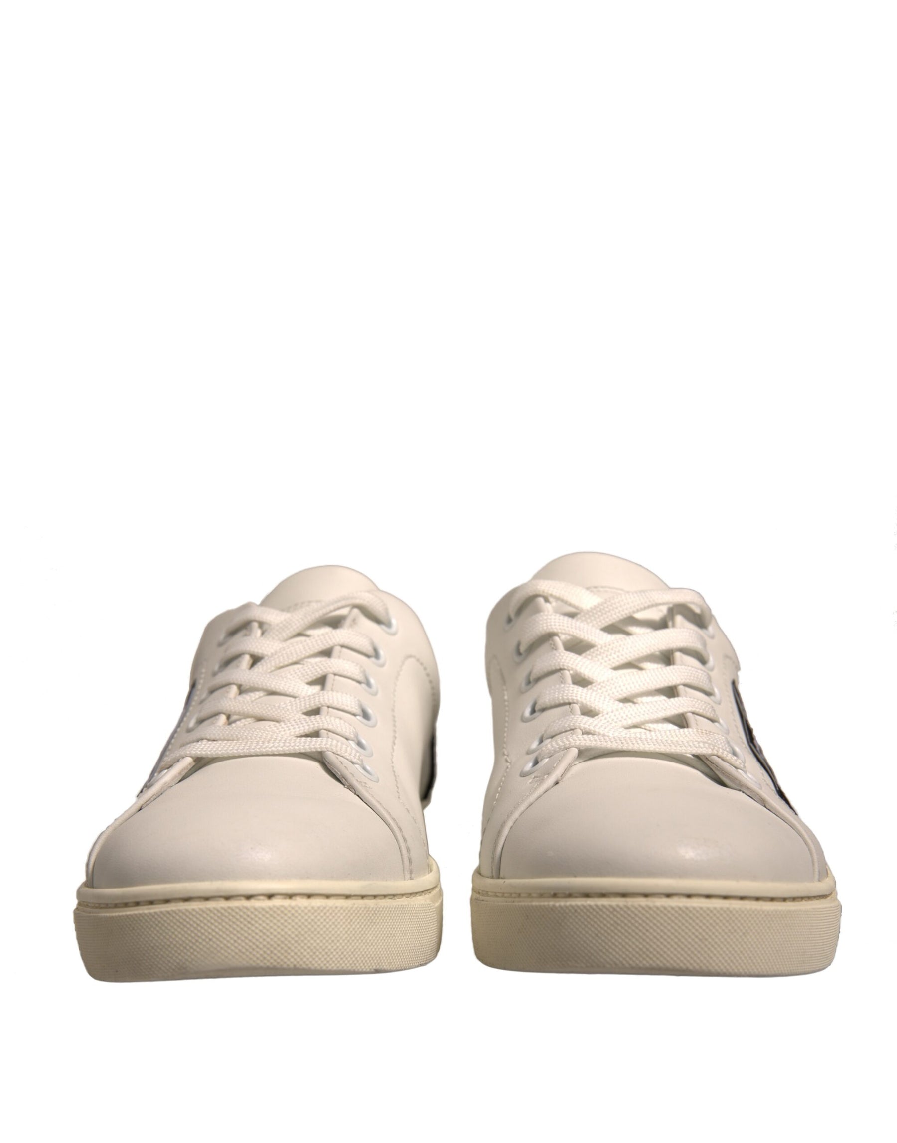 Dolce & Gabbana White Suede Leather Low Top Sneakers Shoes | Regal Royce