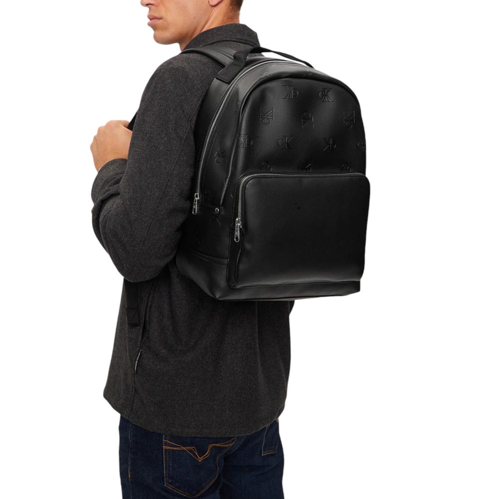 Calvin Klein Jeans Black Polyethylene Backpack | Regal Royce