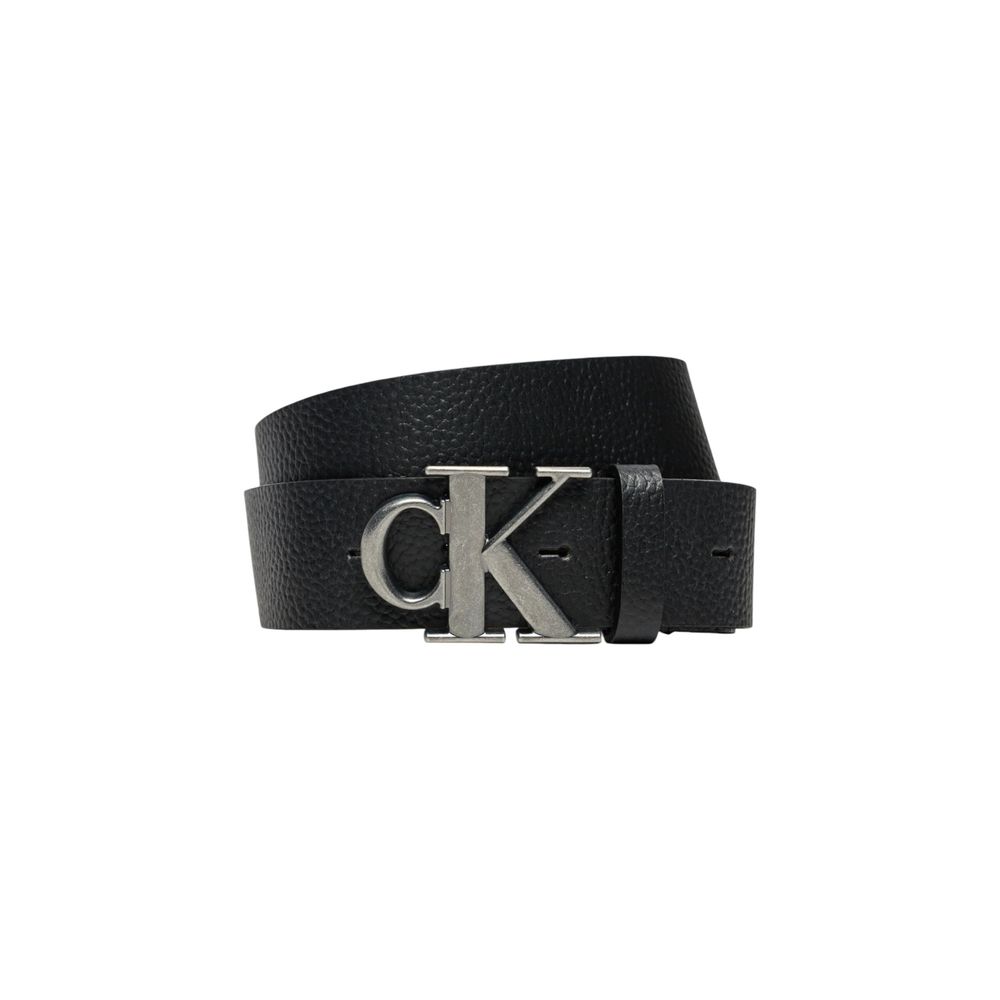 Calvin Klein Jeans Black Leather Regular Belt | Regal Royce