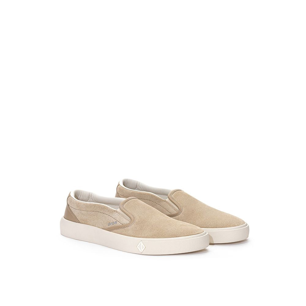 Dior Beige Leather Slip-On Loafers | Regal Royce