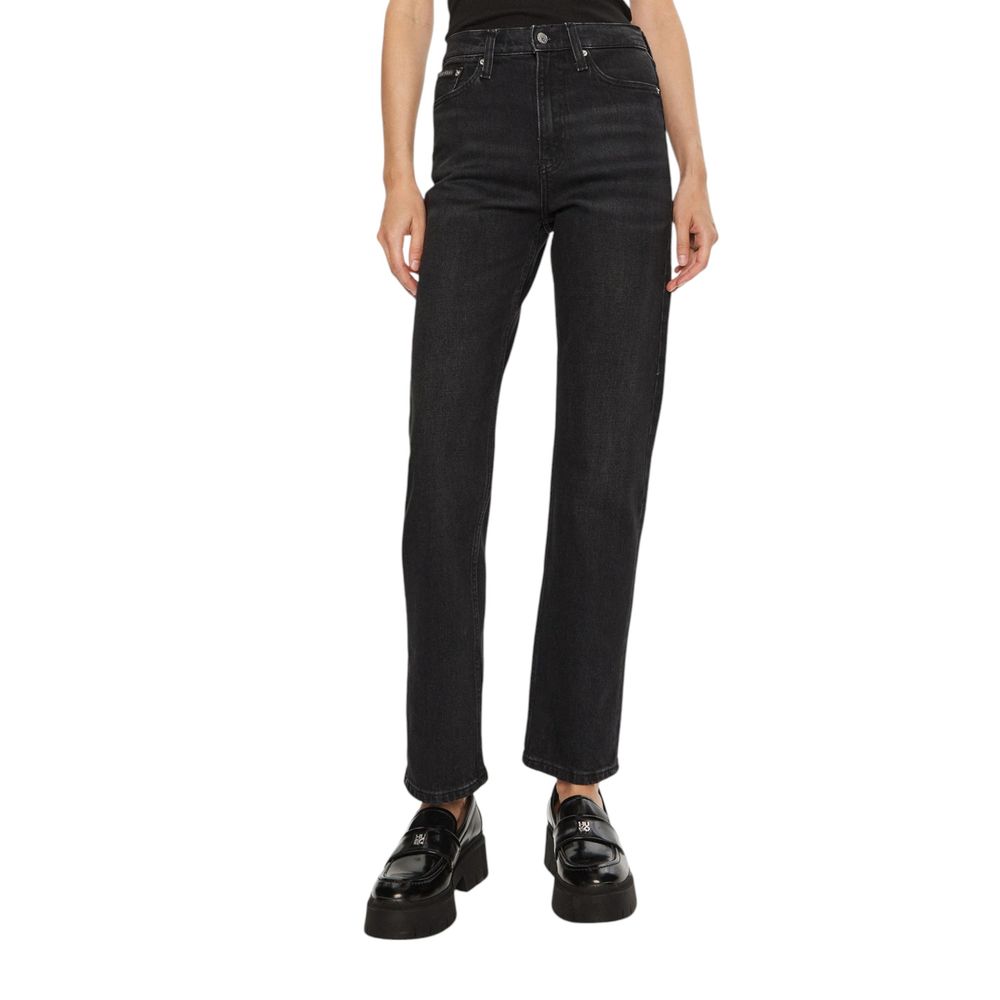Calvin Klein Jeans Black Cotton Mom Jeans | Regal Royce