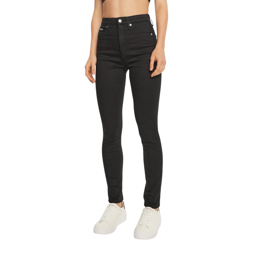 Calvin Klein Jeans Black Cotton Skinny Jeans | Regal Royce