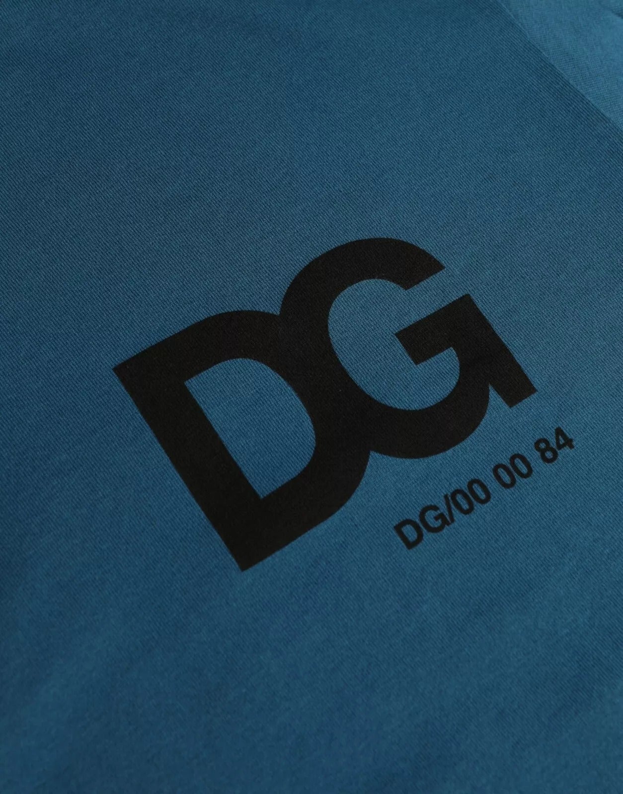 Dolce & Gabbana Blue Logo Cotton Round Neck Short Sleeves T-shirt | Regal Royce
