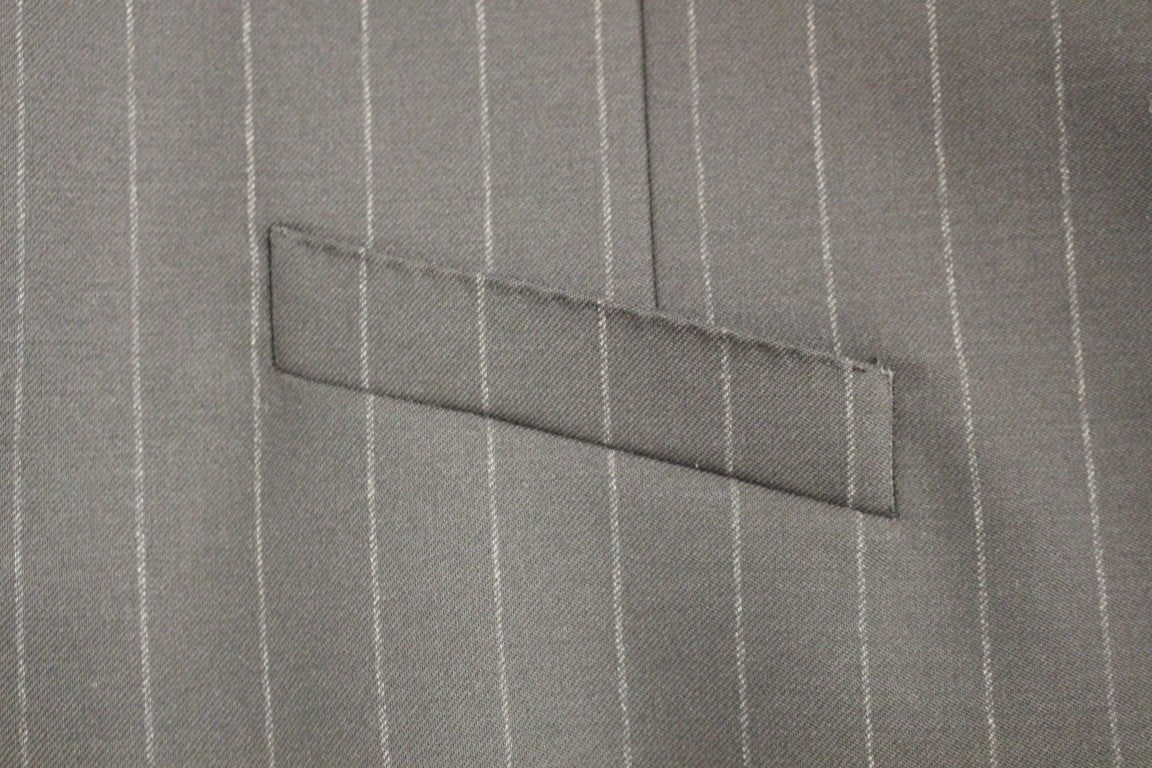 Dolce & Gabbana Black Striped Wool Logo Vest | Regal Royce