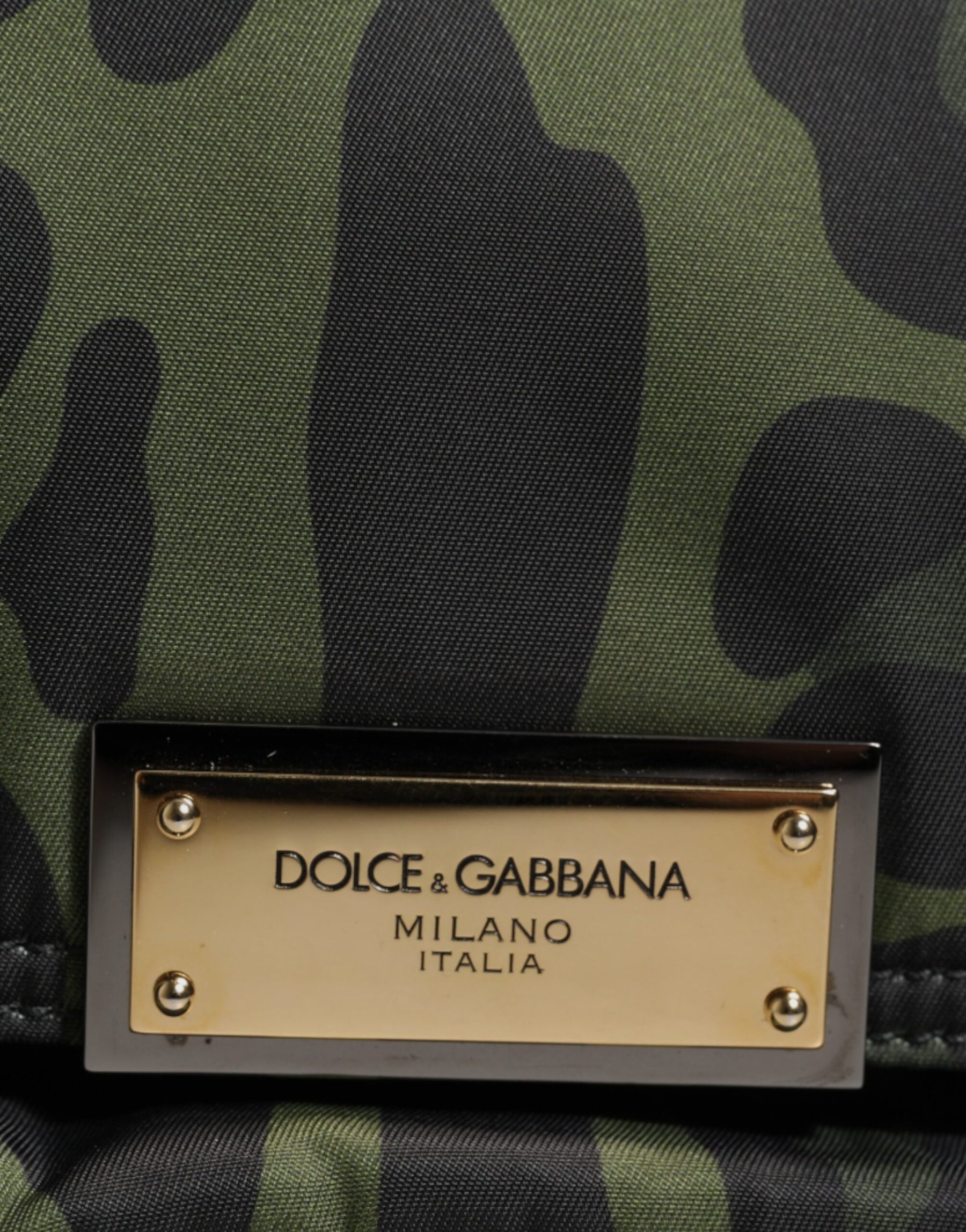 Dolce & Gabbana Green Nylon Leopard Print Shell Messenger Crossbody Bag | Regal Royce
