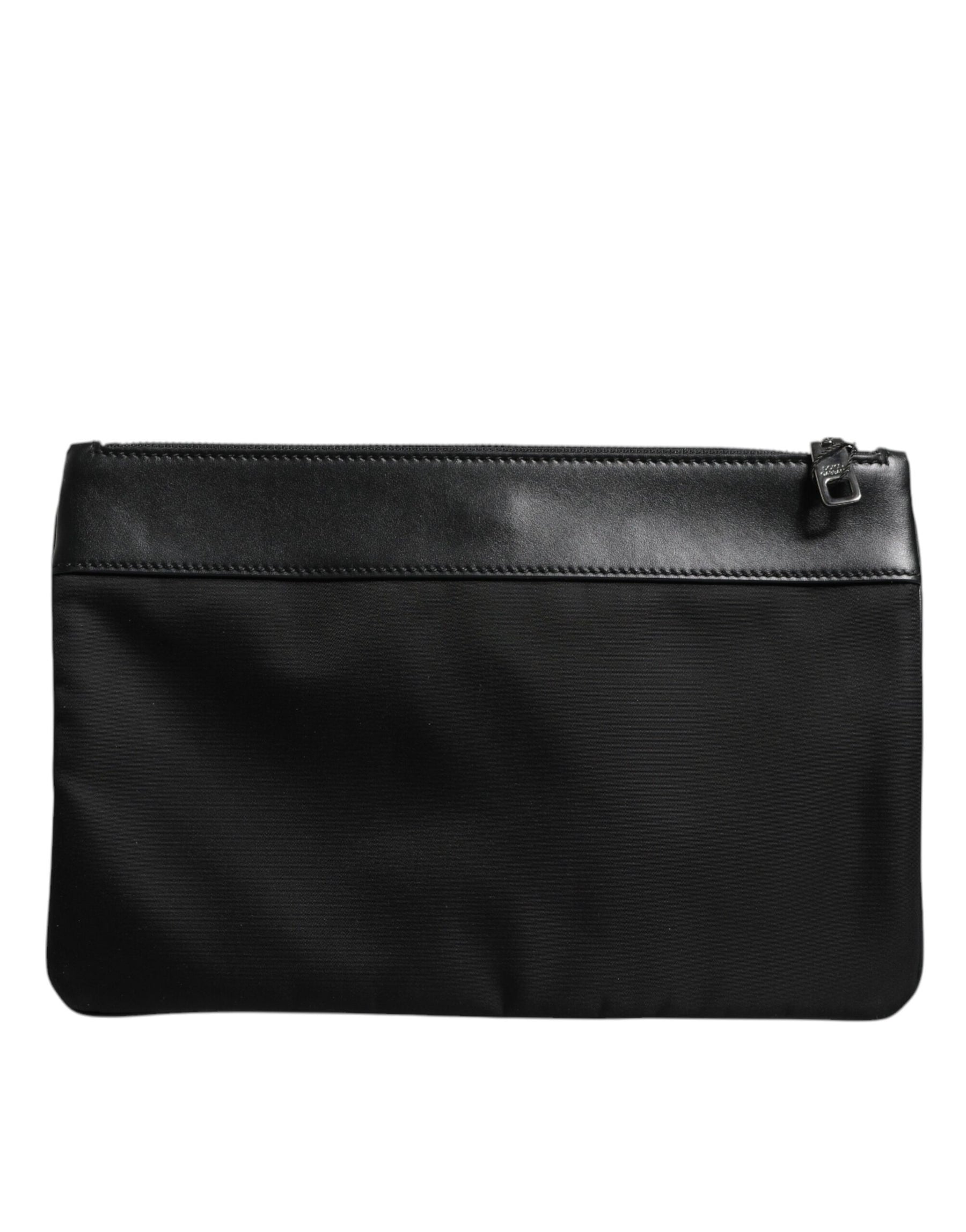 Dolce & Gabbana Multicolor Leopard Jacquard Logo Plaque Men Pouch Bag | Regal Royce