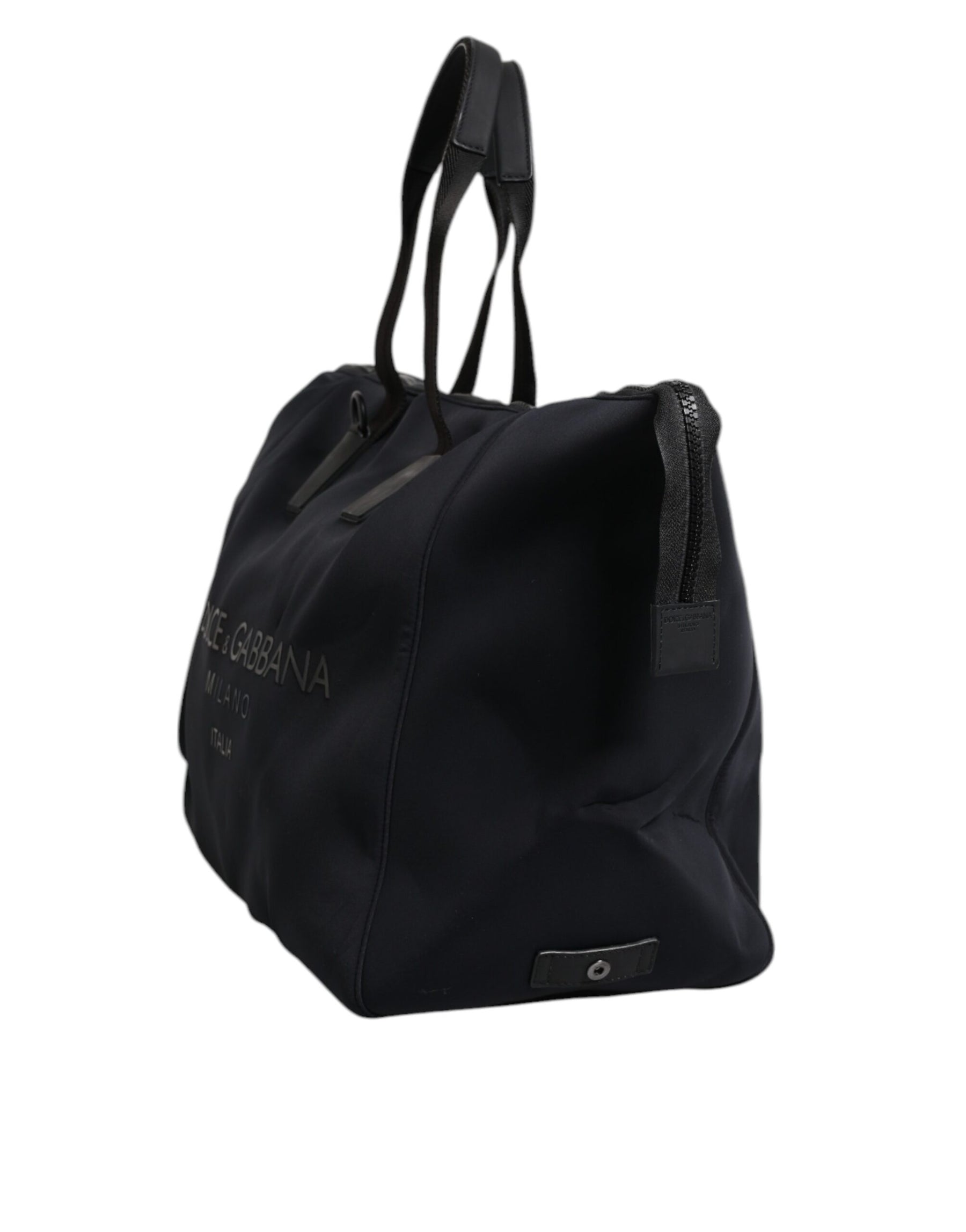 Dolce & Gabbana Black Canvas DG Logo Print Shopping Hand Tote Bag | Regal Royce