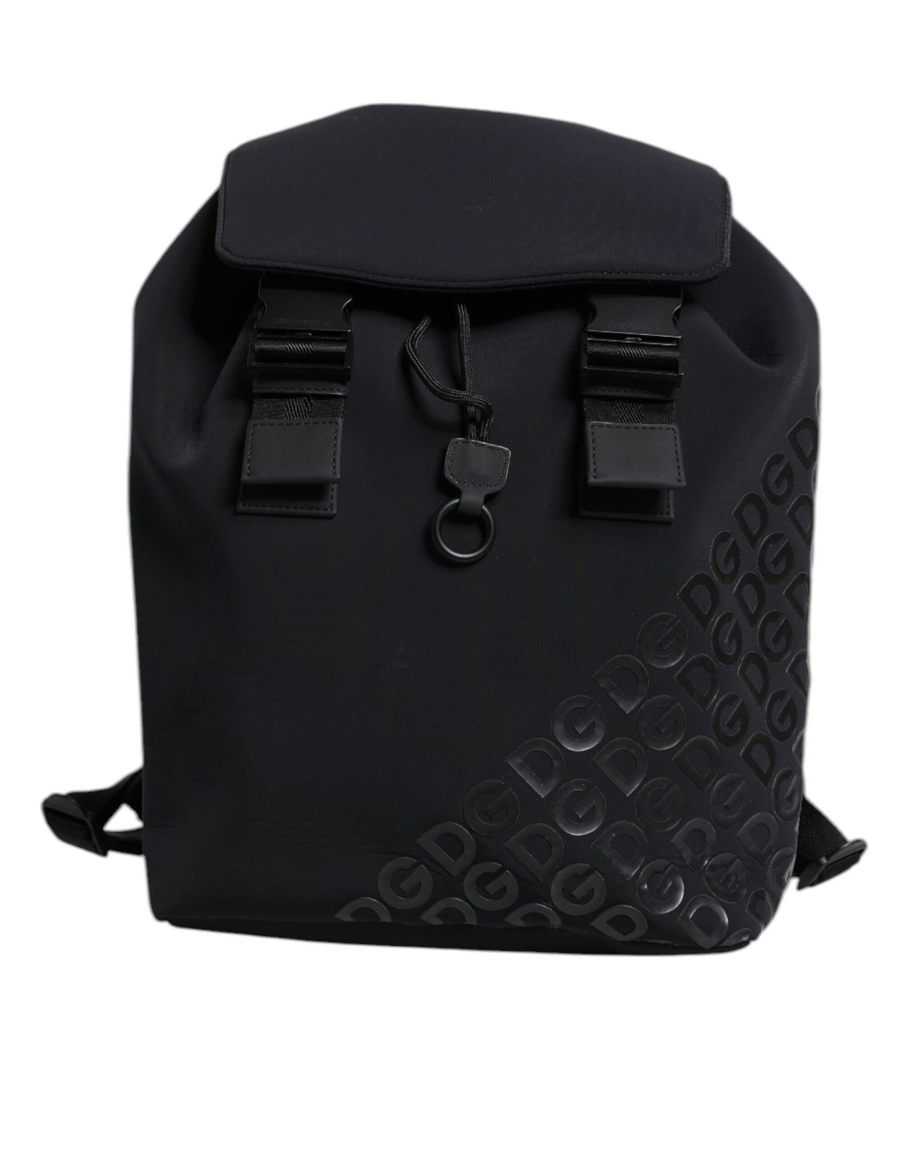 Dolce & Gabbana Black Neoprene Nylon DG Logo School Backpack Bag | Regal Royce