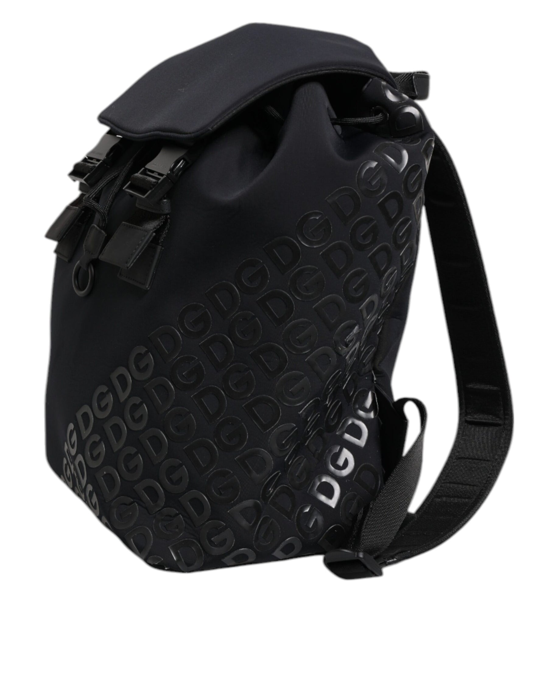Dolce & Gabbana Black Neoprene Nylon DG Logo School Backpack Bag | Regal Royce