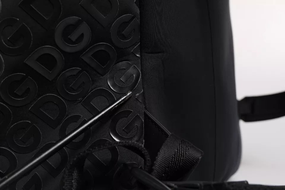 Dolce & Gabbana Black Neoprene Nylon DG Logo School Backpack Bag | Regal Royce