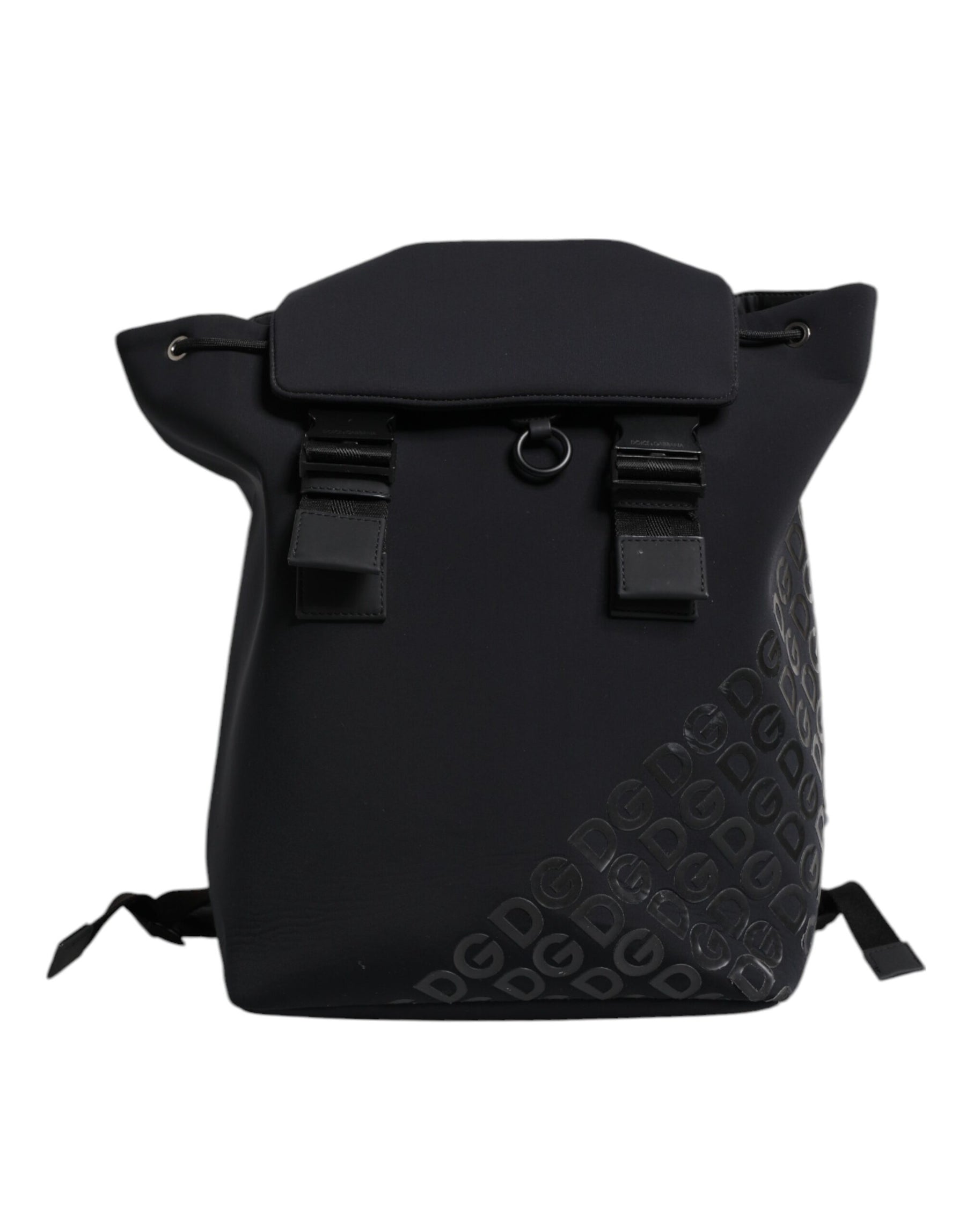 Dolce & Gabbana Black Neoprene Nylon DG Logo School Backpack Bag | Regal Royce