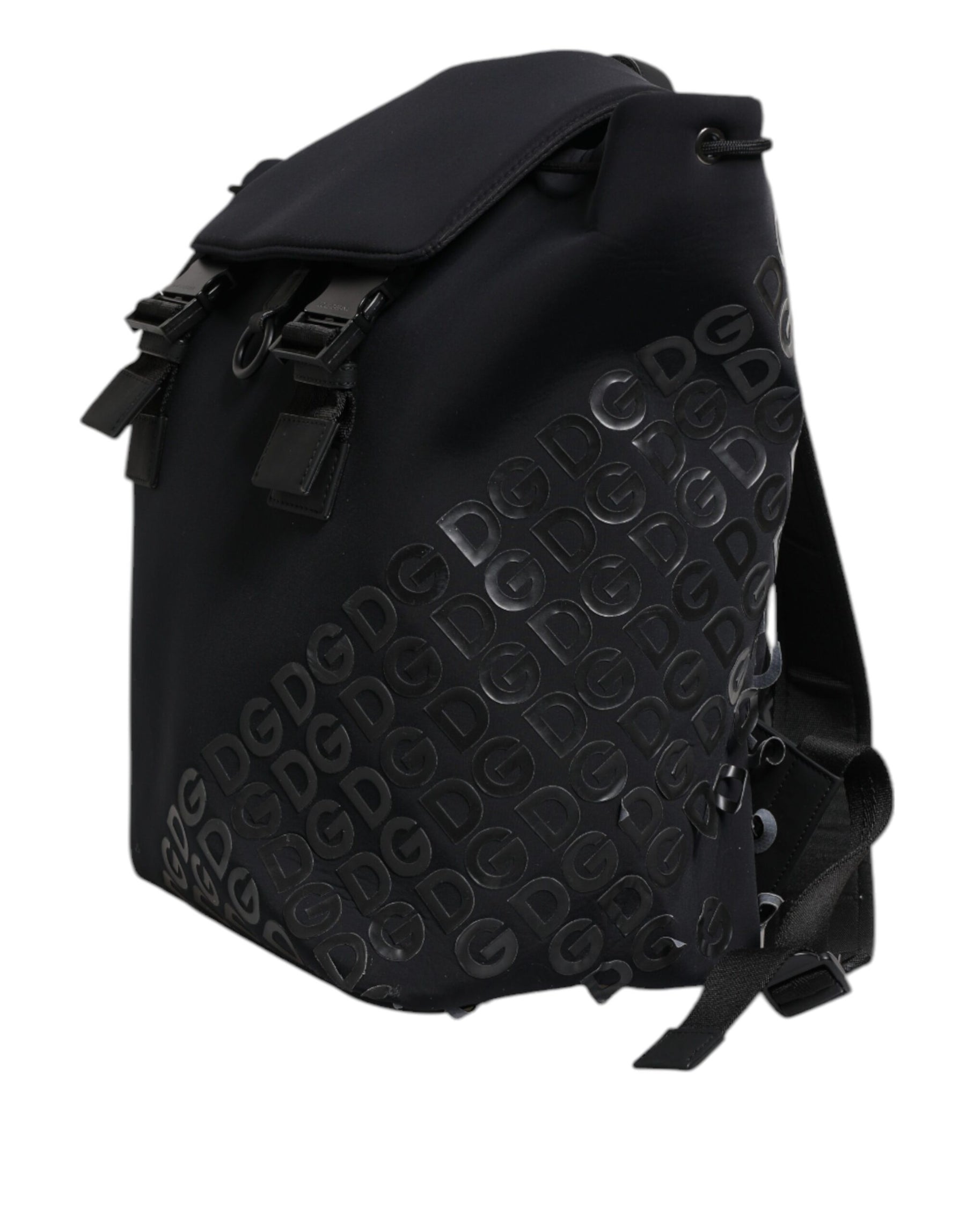 Dolce & Gabbana Black Neoprene Nylon DG Logo School Backpack Bag | Regal Royce