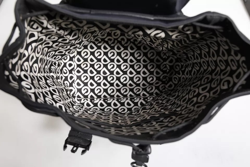 Dolce & Gabbana Black Neoprene Nylon DG Logo School Backpack Bag | Regal Royce