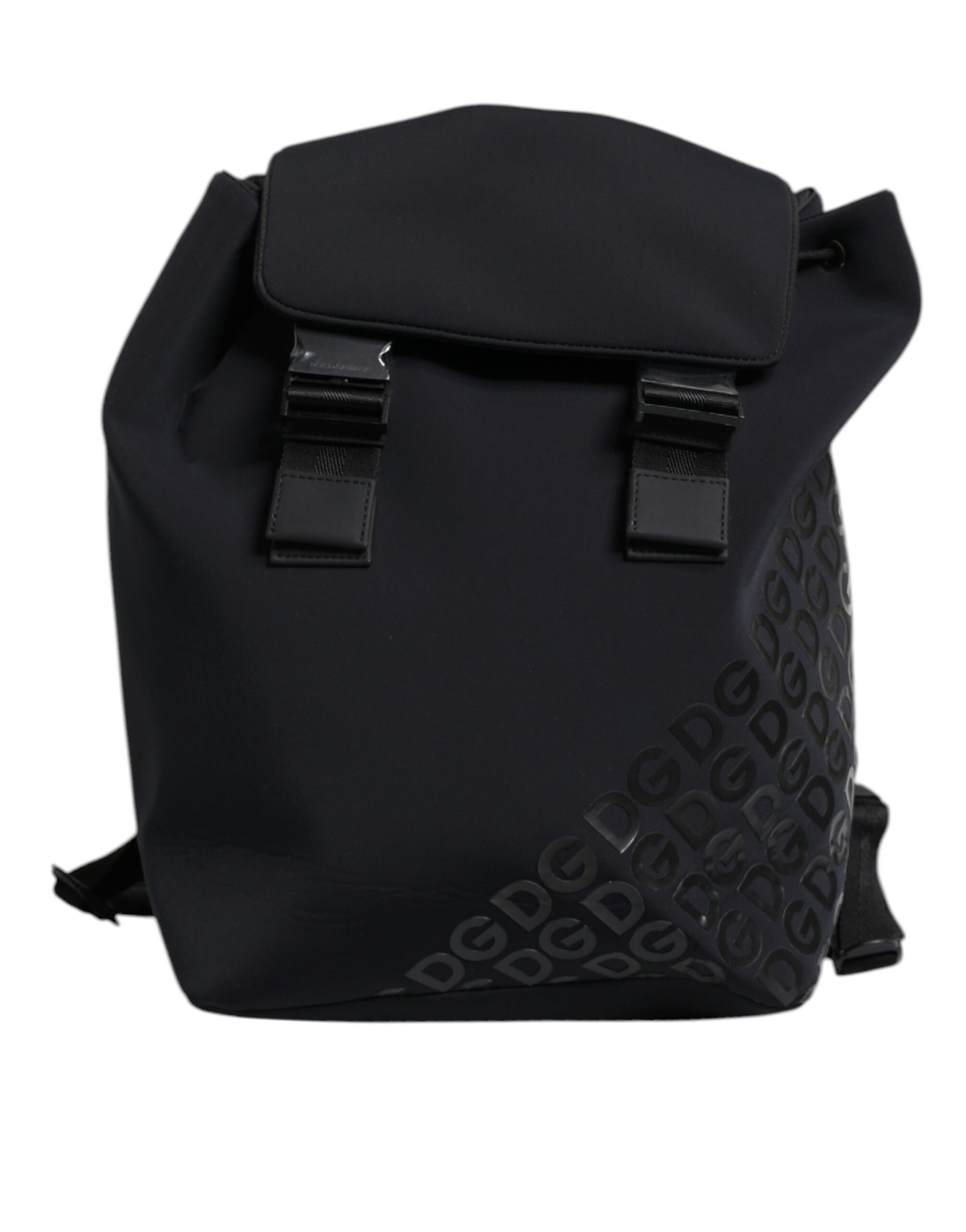 Dolce & Gabbana Black Neoprene Nylon DG Logo School Backpack Bag | Regal Royce
