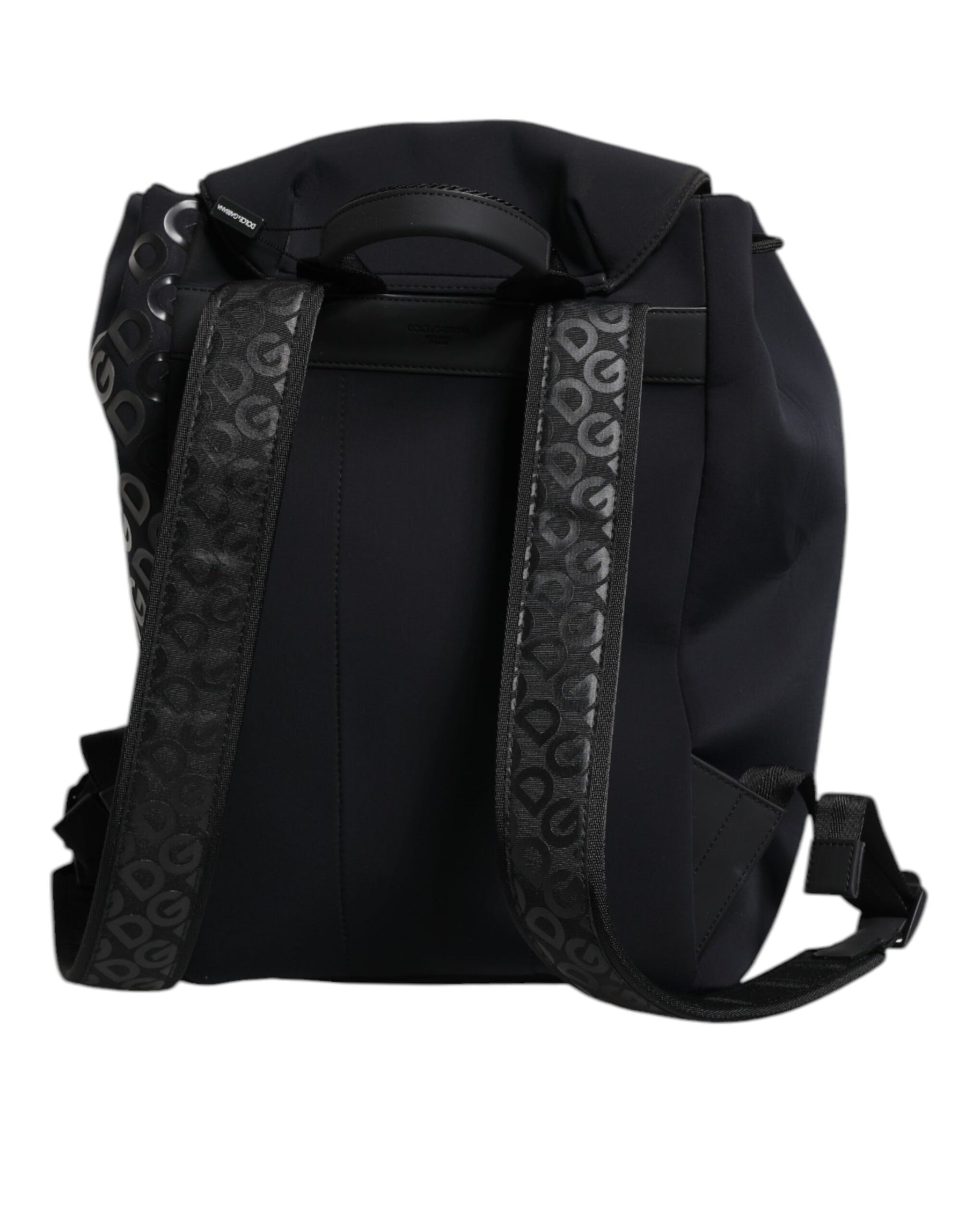 Dolce & Gabbana Black Neoprene Nylon DG Logo School Backpack Bag | Regal Royce