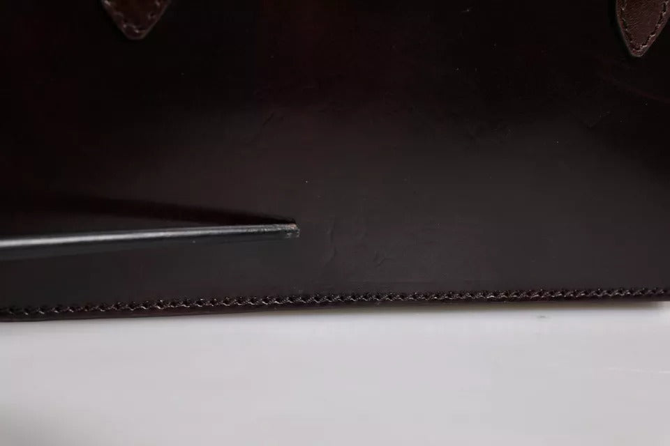 Dolce & Gabbana Maroon Horse Leather Logo Plaque Mini Crossbody Bag | Regal Royce