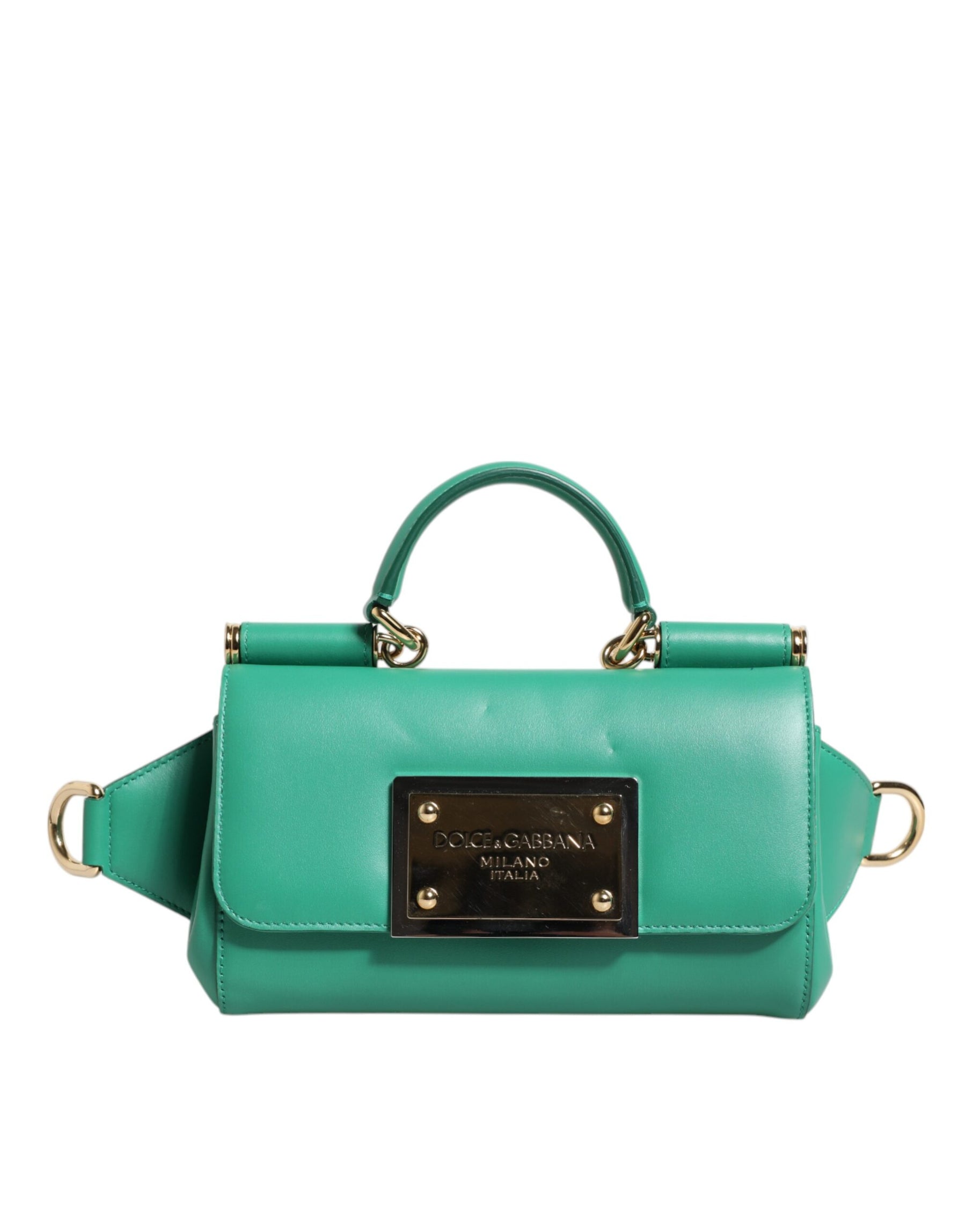 Dolce & Gabbana Emerald Green CalfskinLeather DG Logo Shoulder Bag | Regal Royce