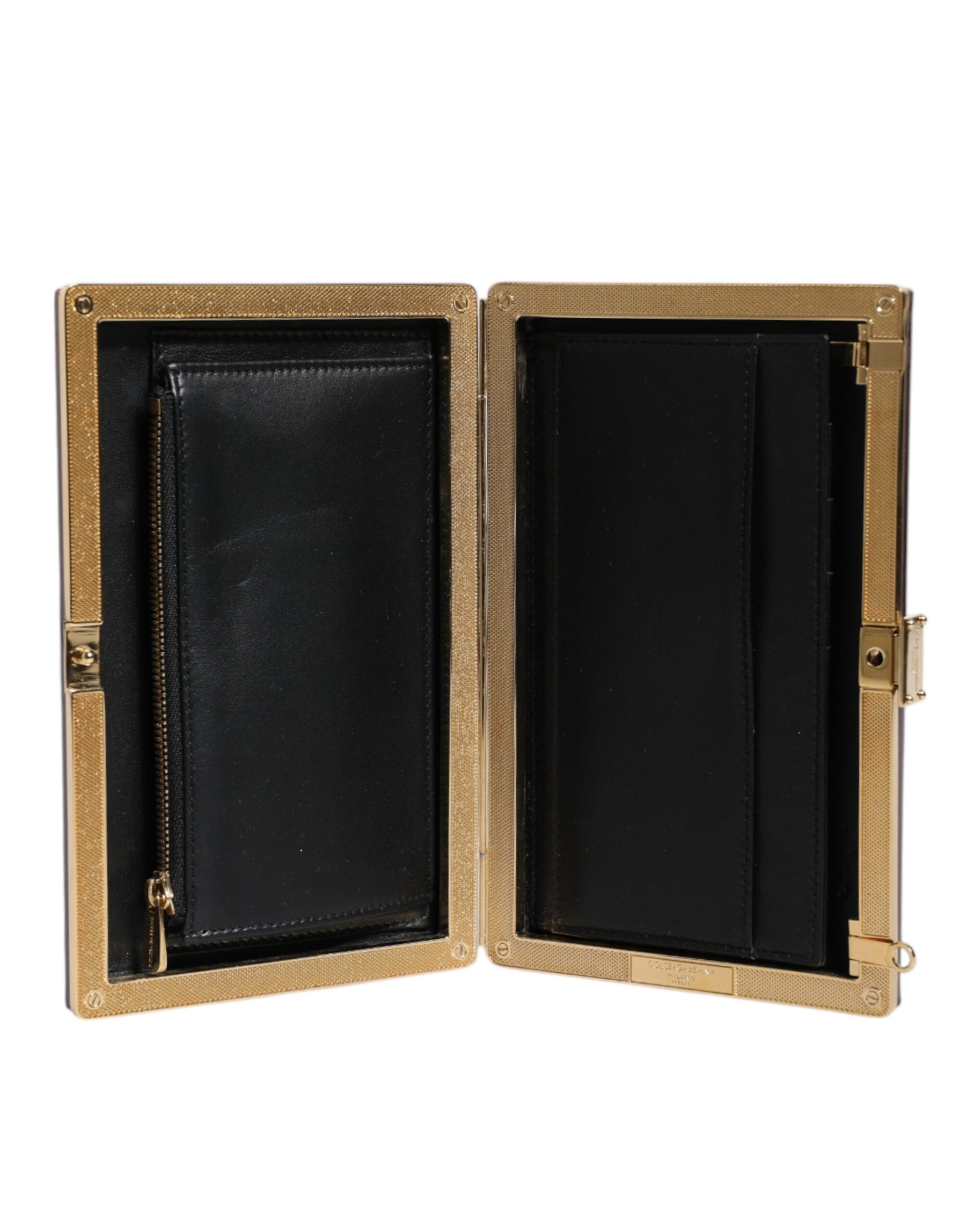 Dolce & Gabbana Purple Leather Clutch Evening Crossbody Bag | Regal Royce