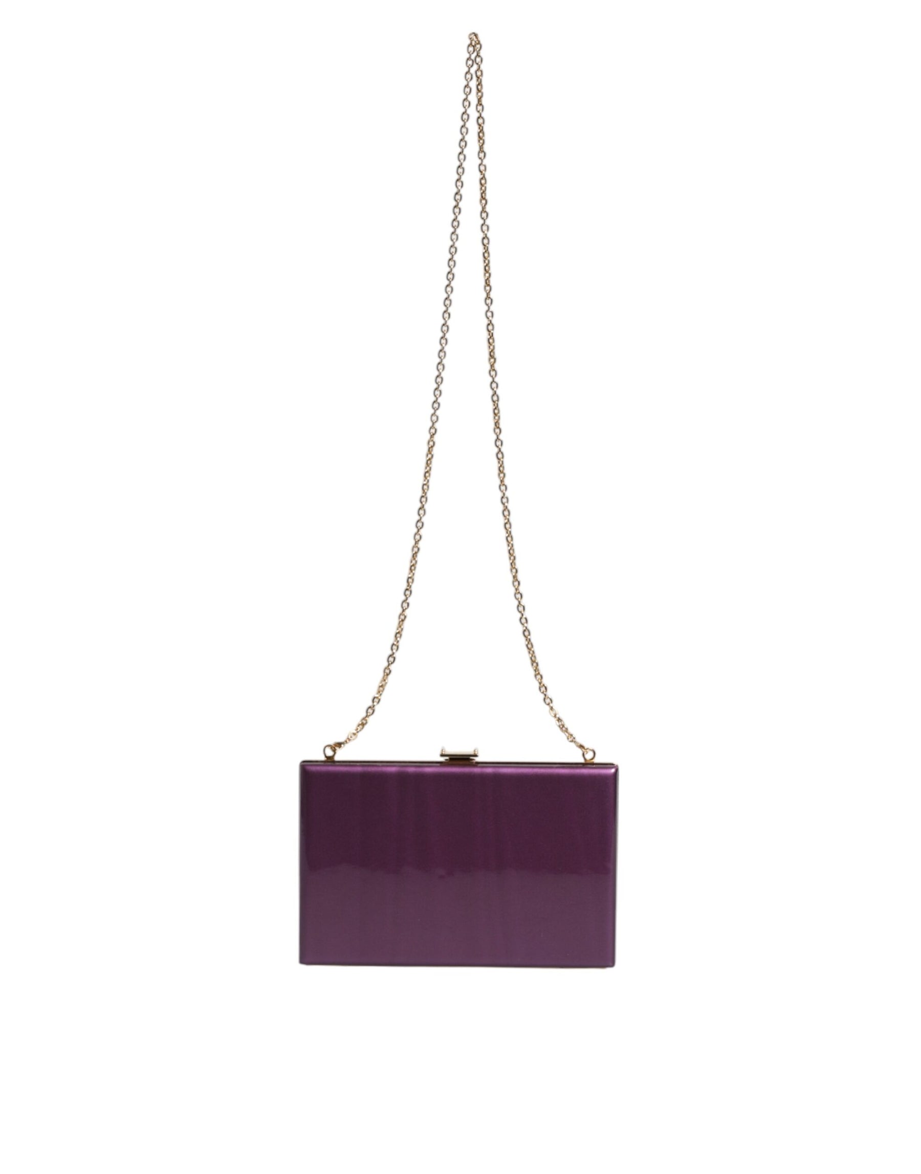 Dolce & Gabbana Purple Leather Clutch Evening Crossbody Bag | Regal Royce