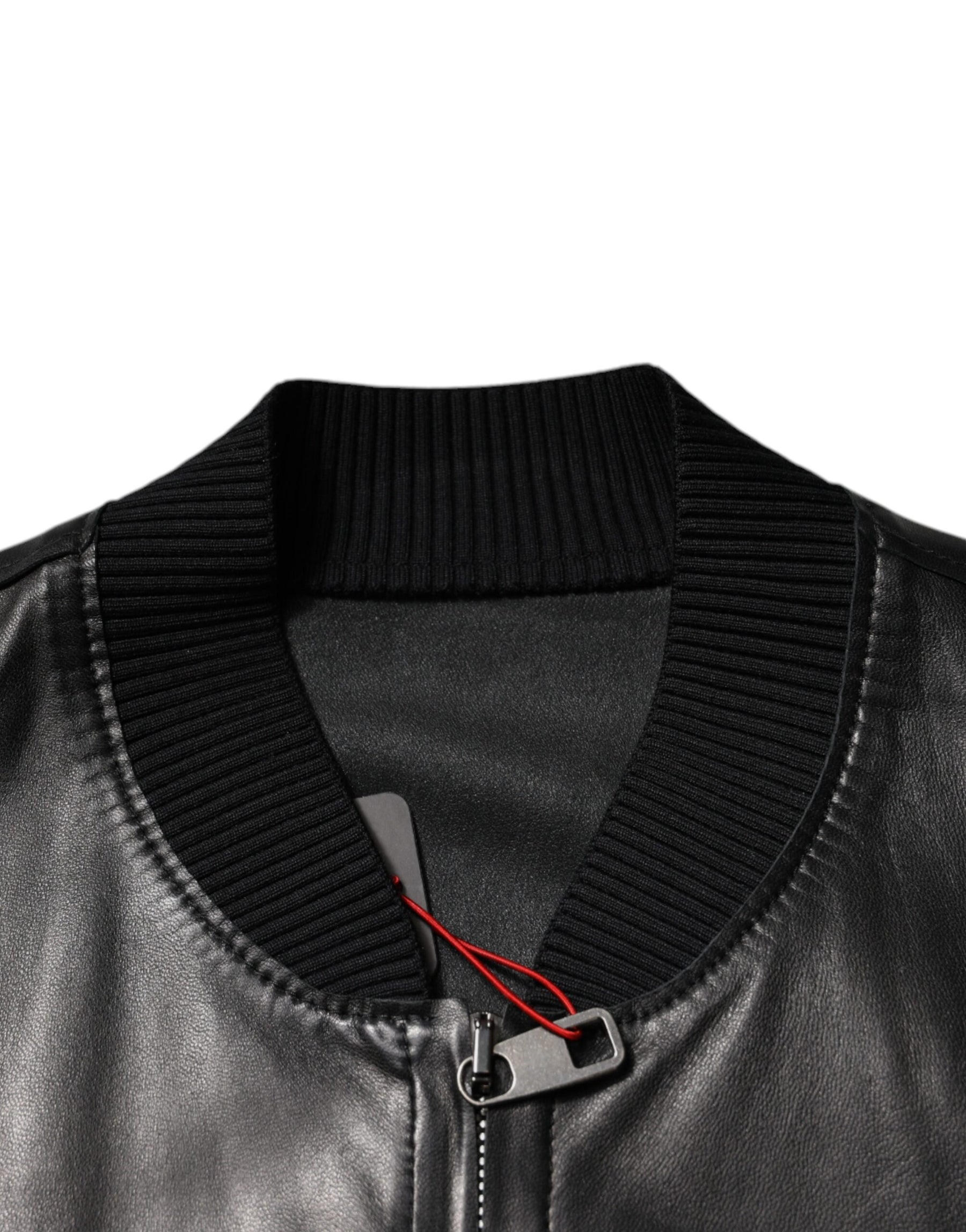 Dolce & Gabbana Black Lambskin Full Zip Biker Blouson Jacket | Regal Royce