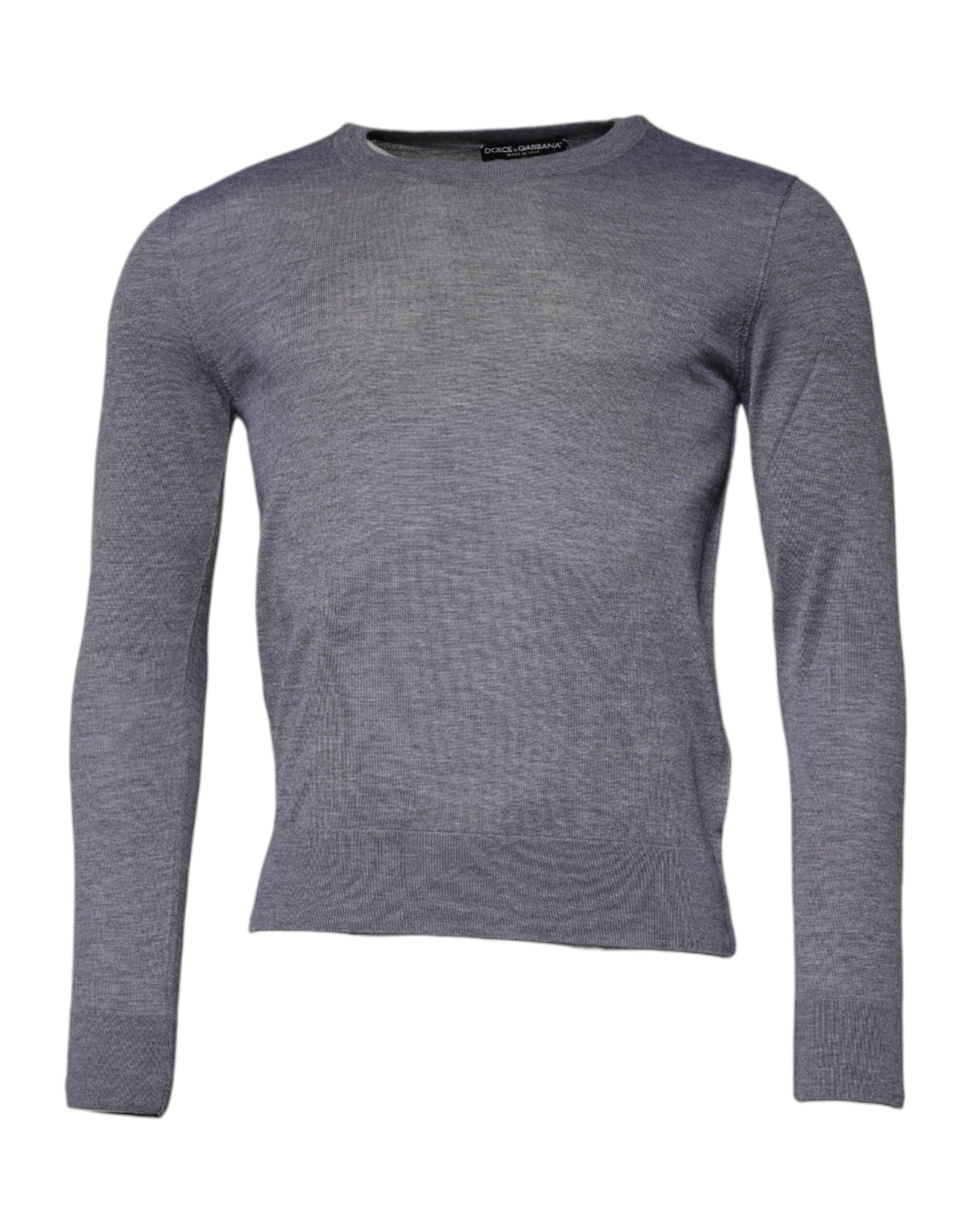Dolce & Gabbana Gray Cashmere Crew Neck Pullover Sweater | Regal Royce