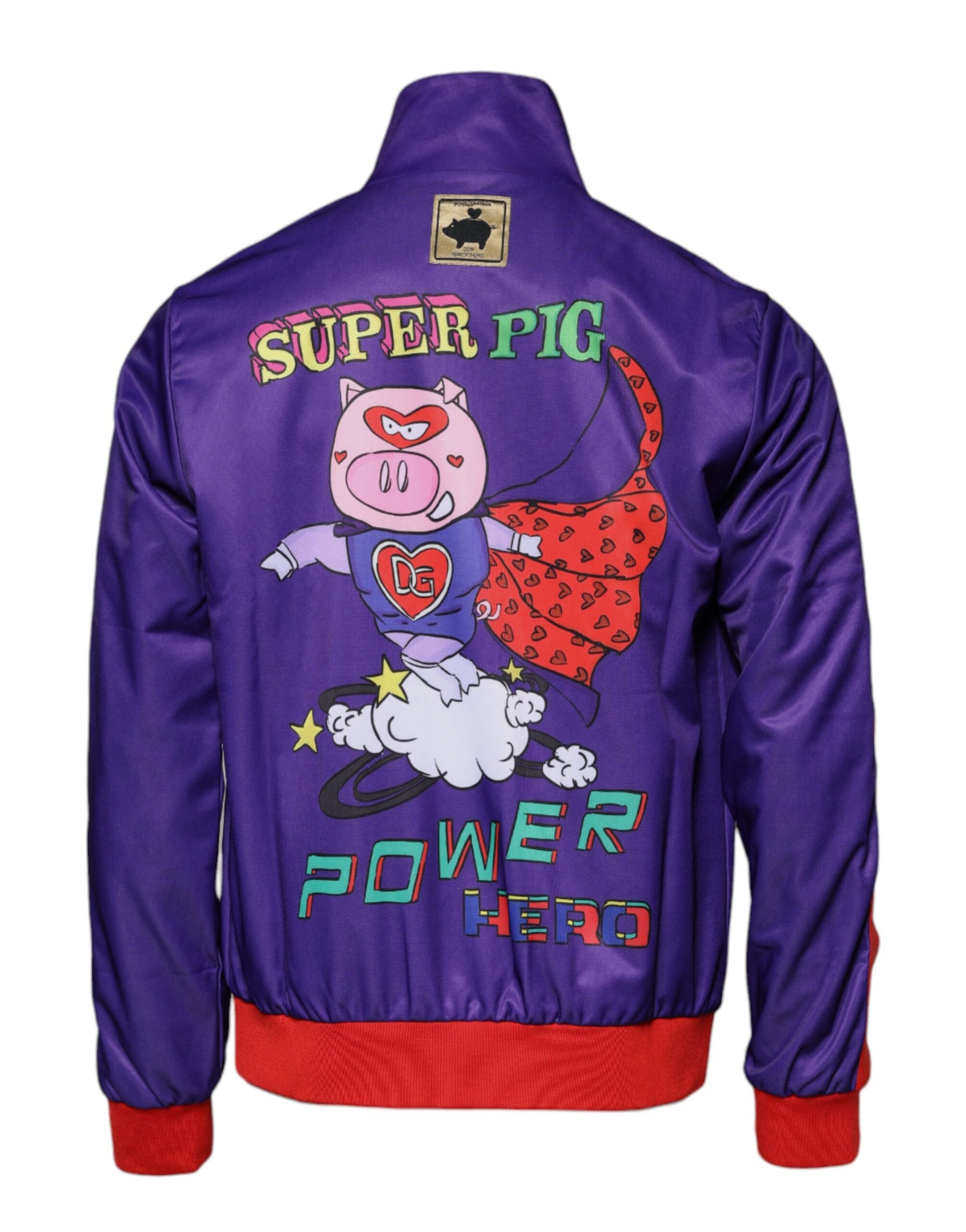 Dolce & Gabbana Purple Year Of The Pig Full Zip Bomber Sweater | Regal Royce
