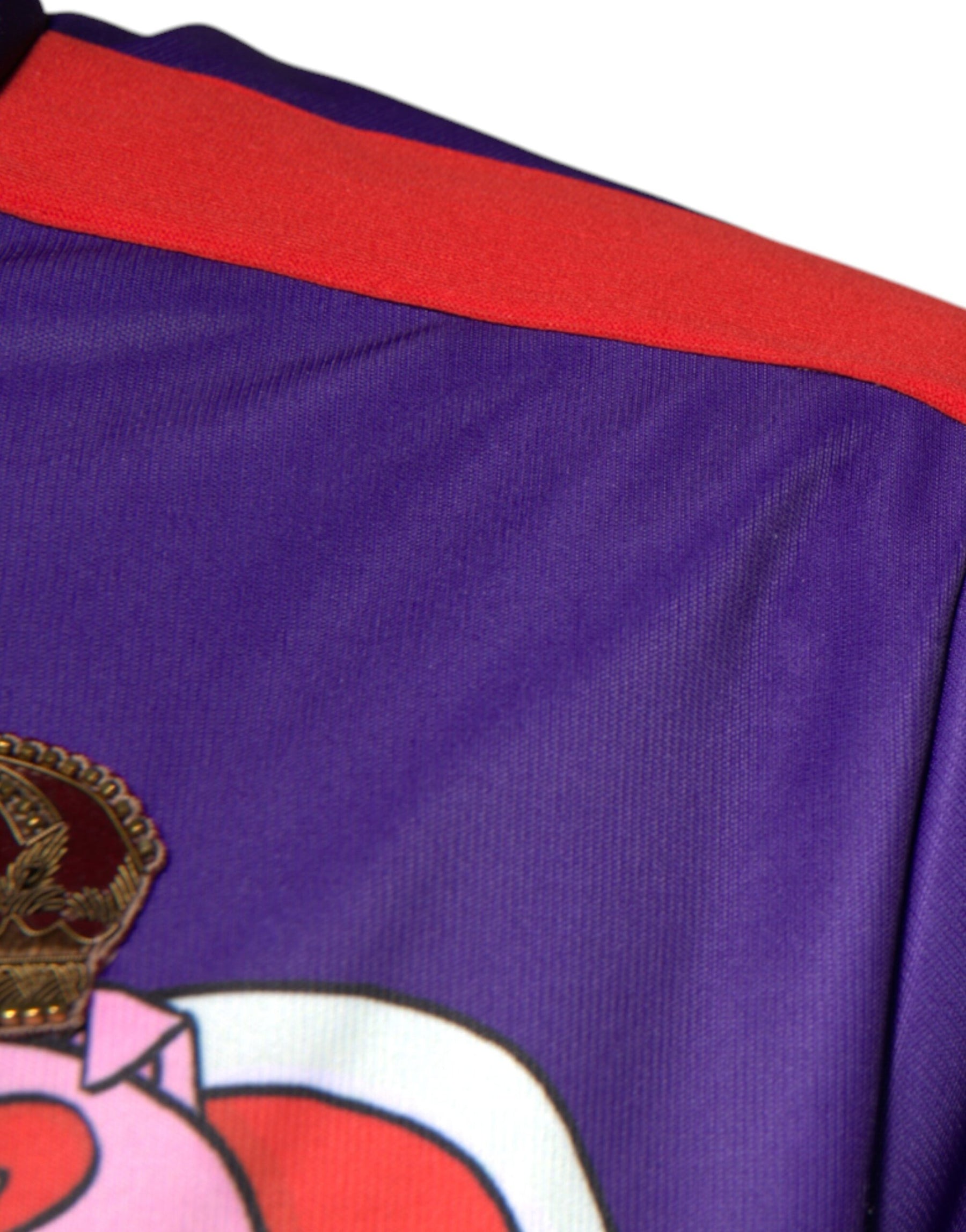 Dolce & Gabbana Purple Year Of The Pig Full Zip Bomber Sweater | Regal Royce