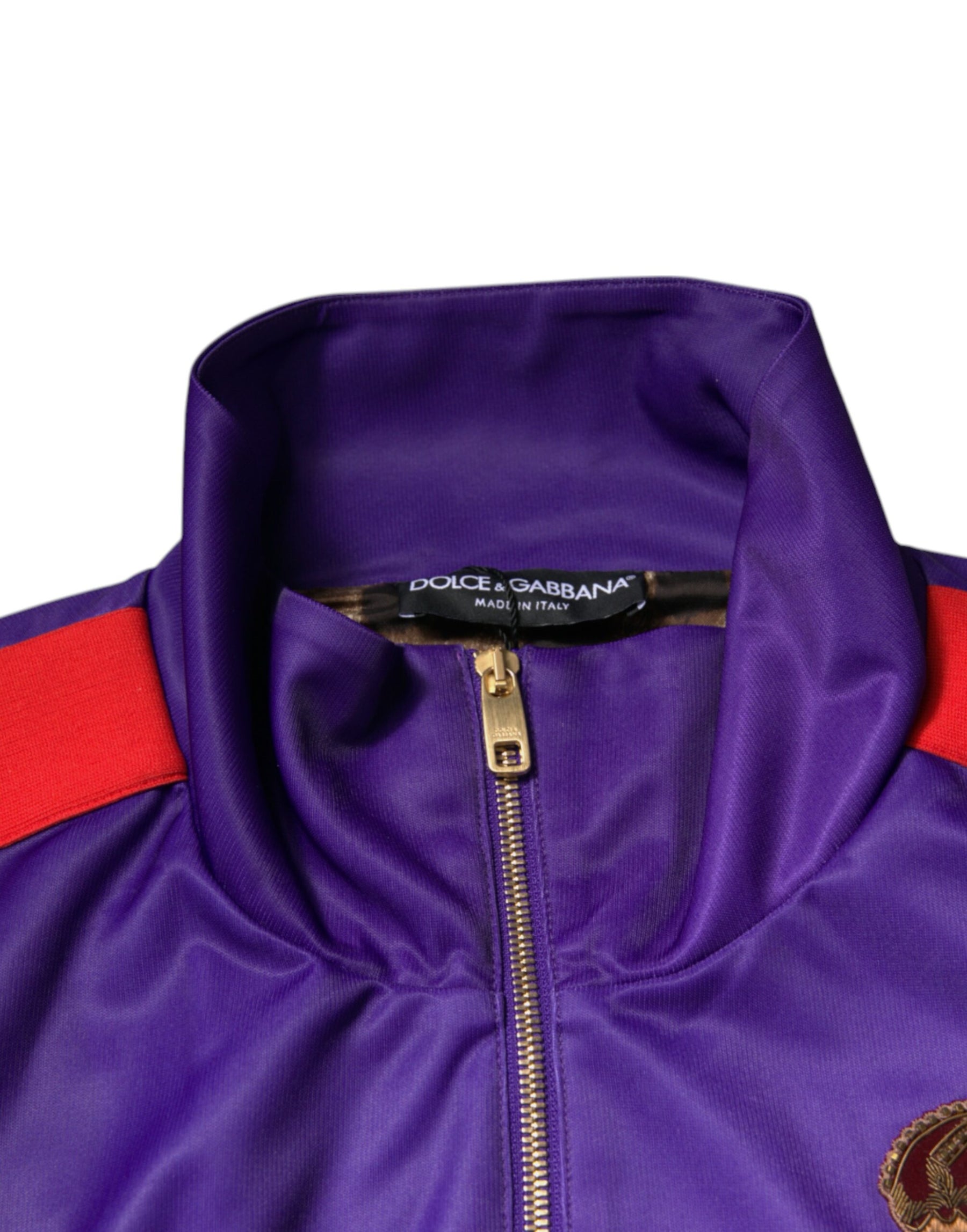 Dolce & Gabbana Purple Year Of The Pig Full Zip Bomber Sweater | Regal Royce