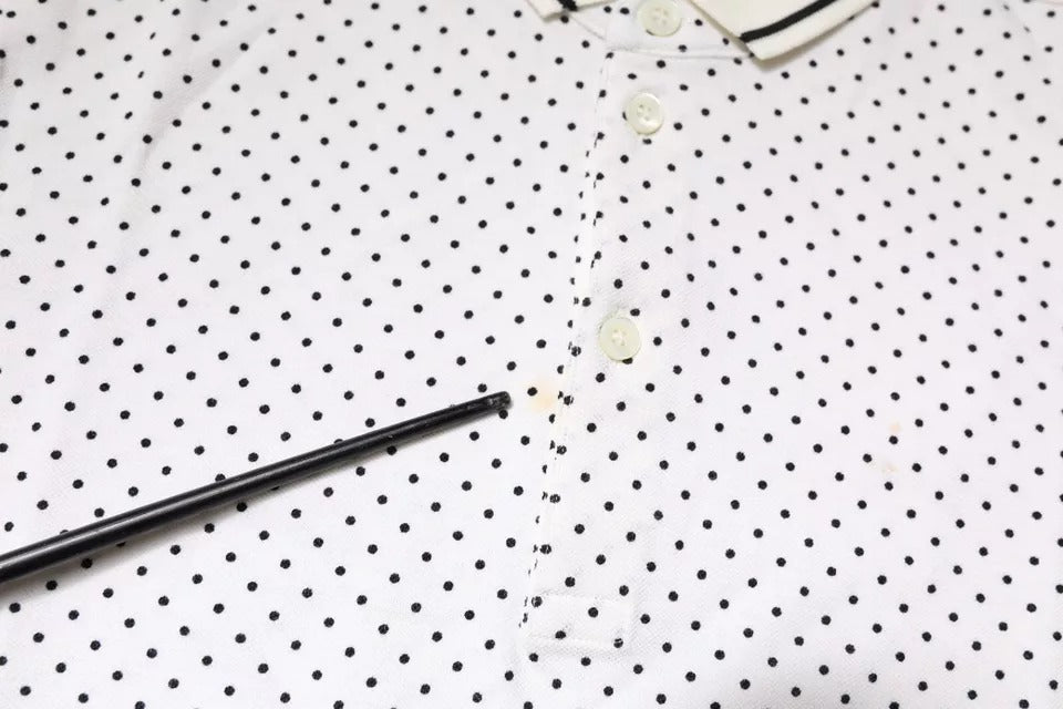 Dolce & Gabbana White Polka Dot Cotton Collared Polo T-shirt | Regal Royce
