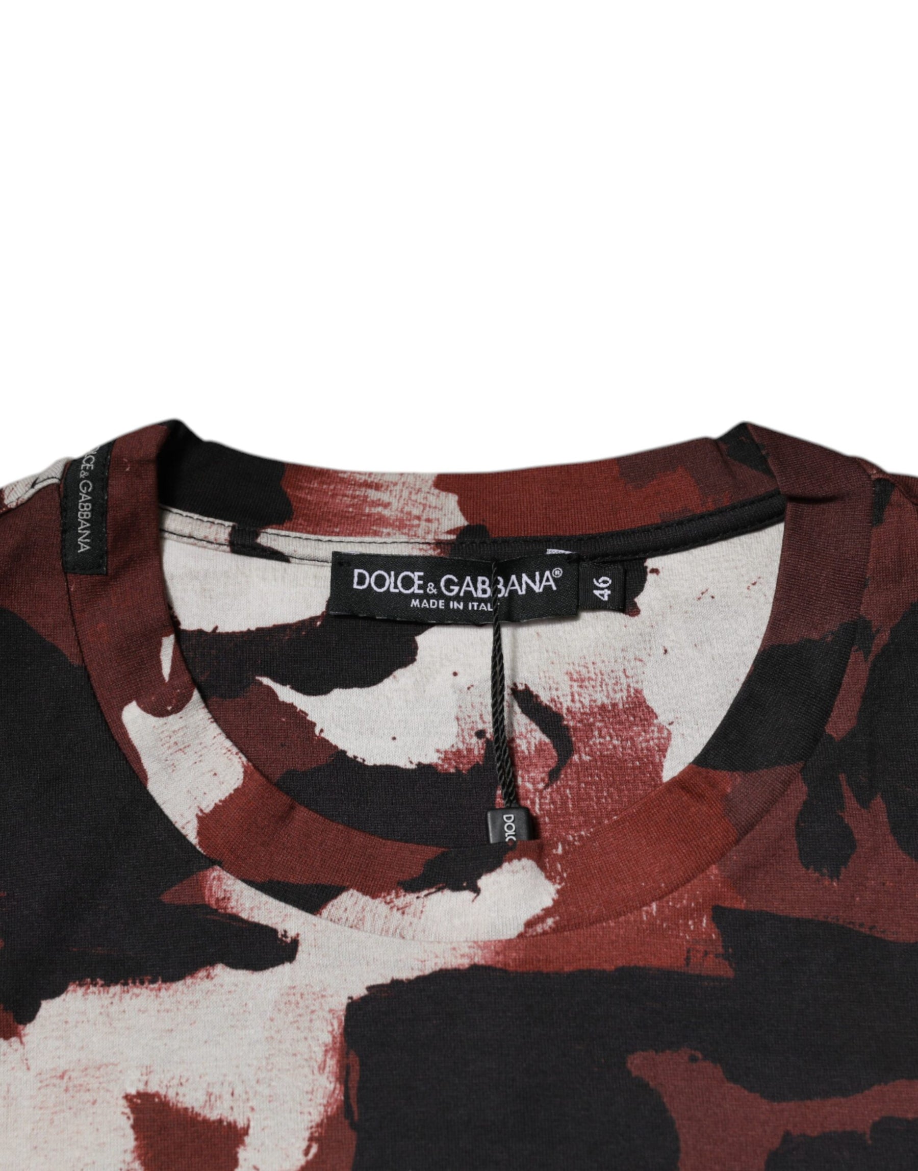 Dolce & Gabbana Multicolor Camouflage Crew Neck T-shirt | Regal Royce