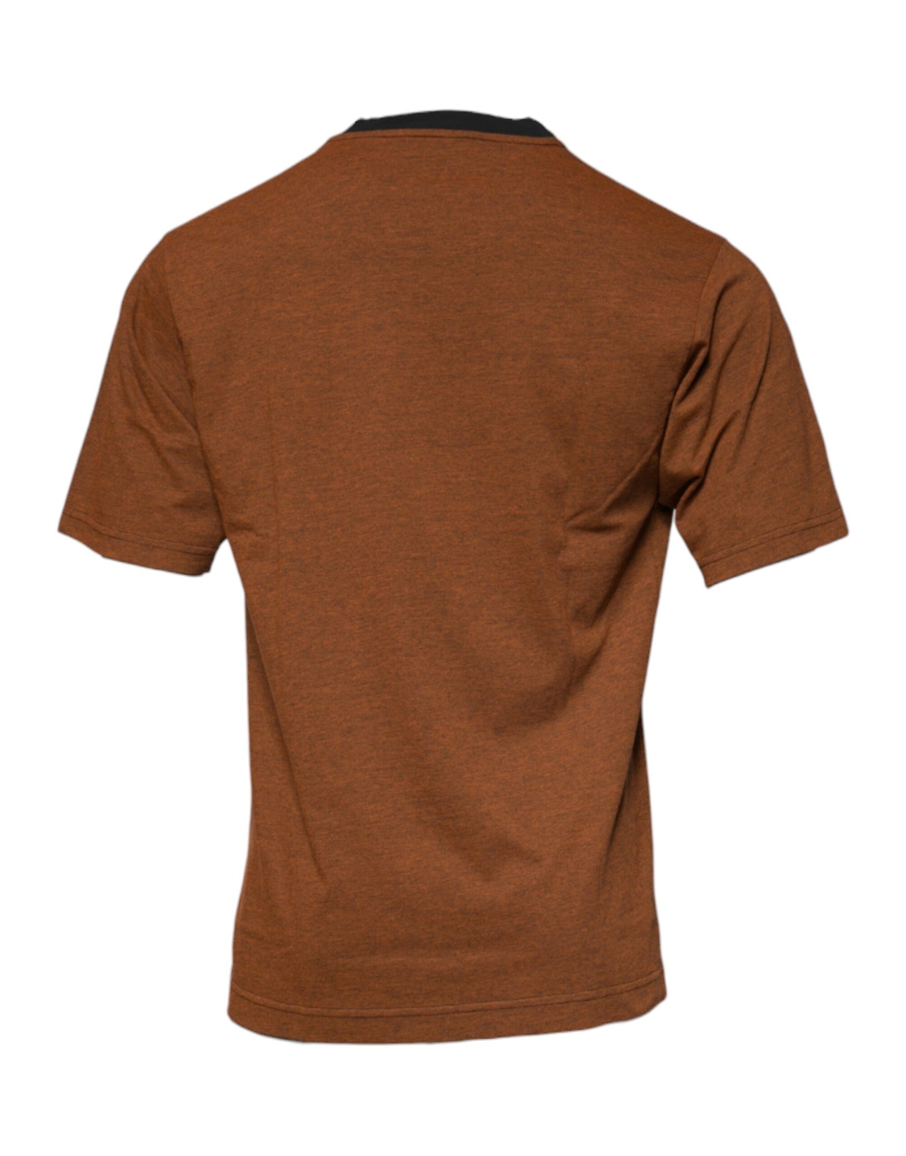 Dolce & Gabbana Brown DG Logo Polyester Crew Neck T-shirt | Regal Royce
