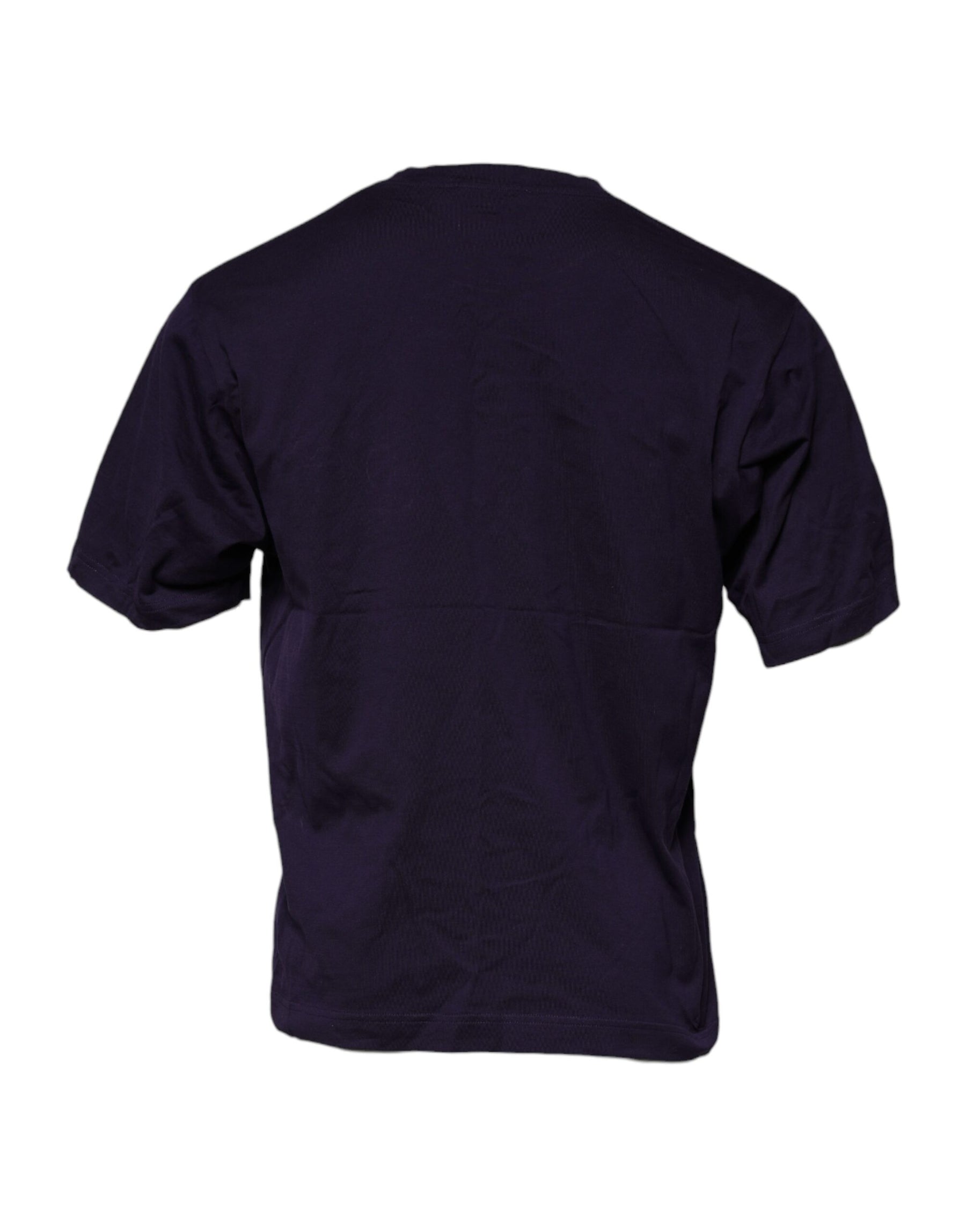 Dolce & Gabbana Purple DG Logo Cotton Crew Neck T-shirt | Regal Royce