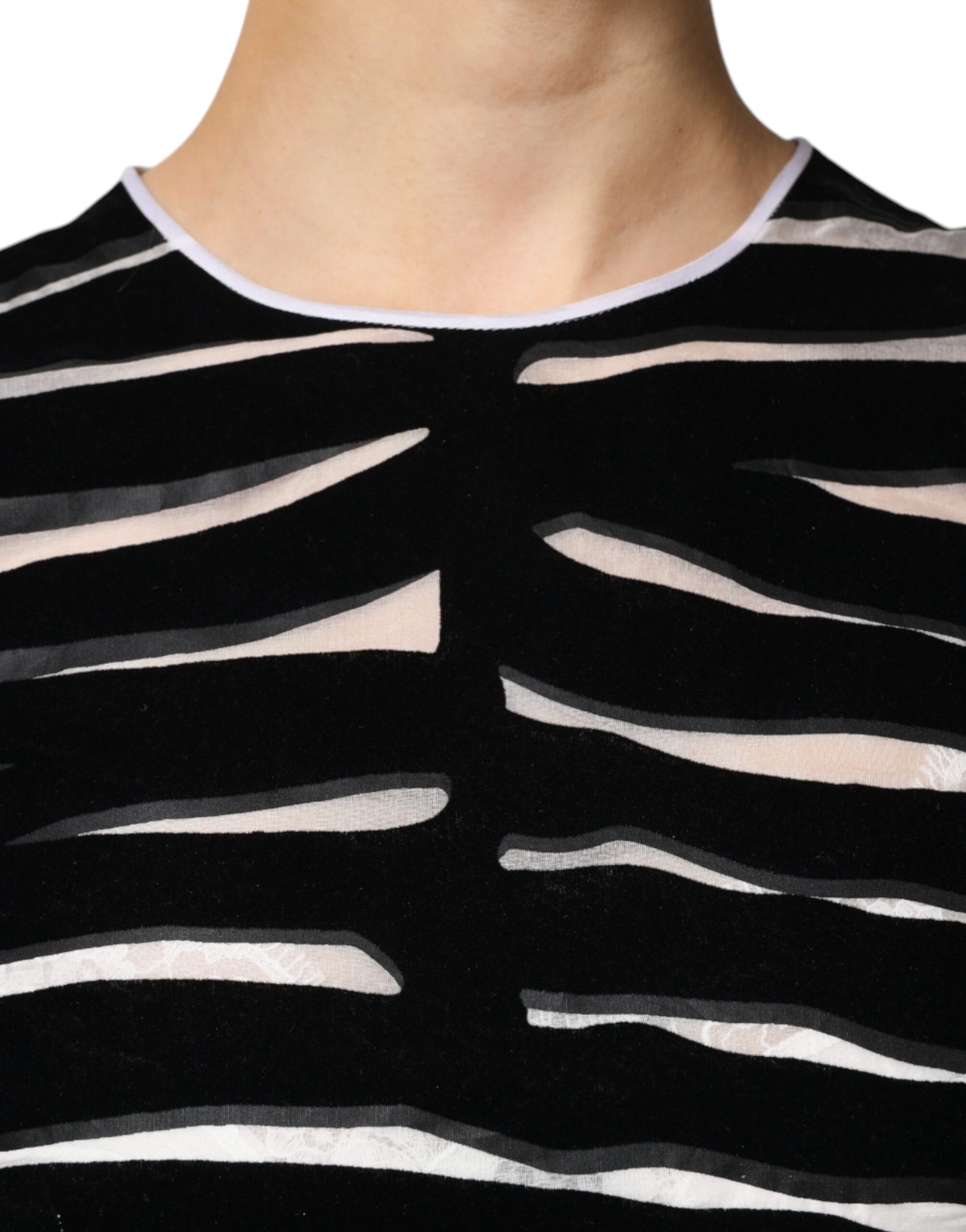 Dolce & Gabbana Black White Zebra A-line Sheath Mini Dress | Regal Royce