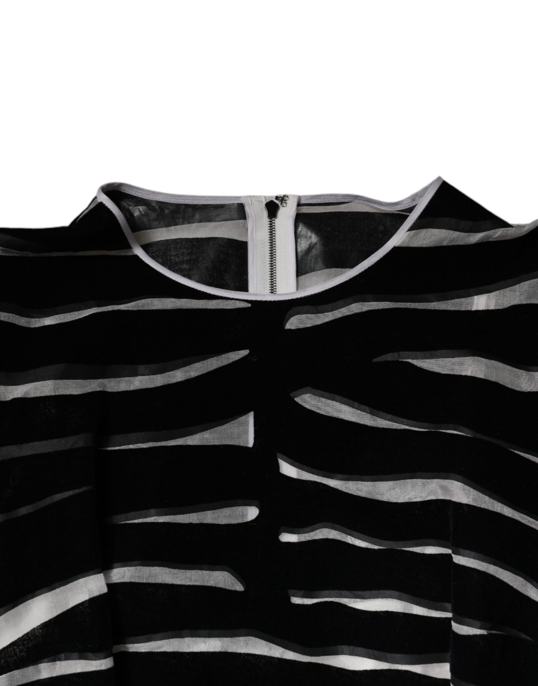 Dolce & Gabbana Black White Zebra A-line Sheath Mini Dress | Regal Royce