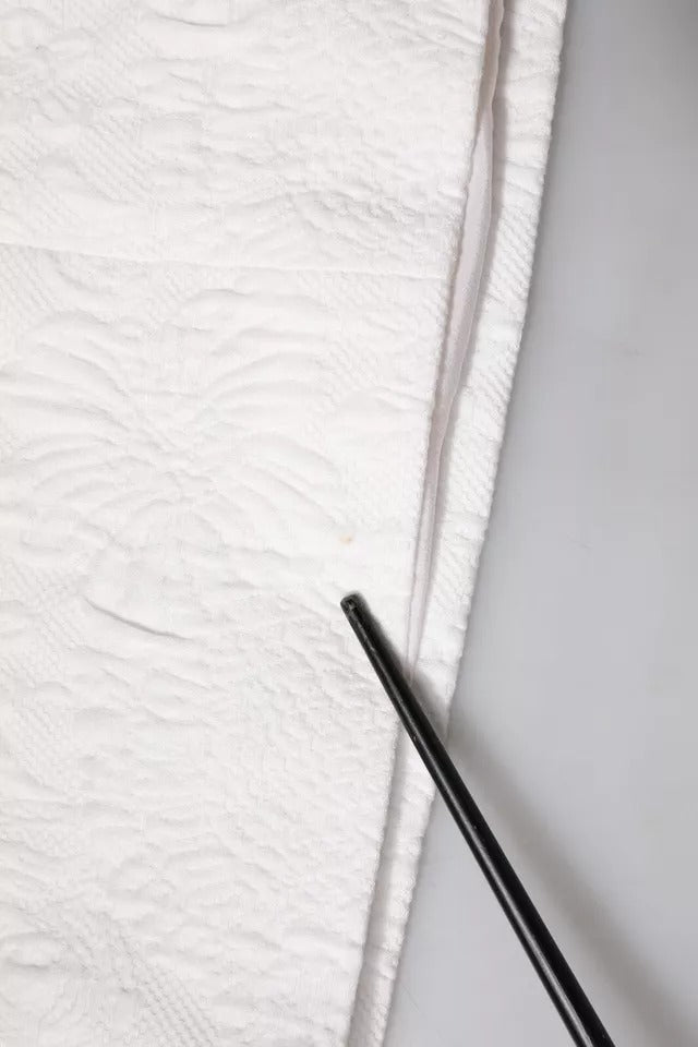 Dolce & Gabbana White Crystal Embellished Jacquard Brocade Mini Dress | Regal Royce