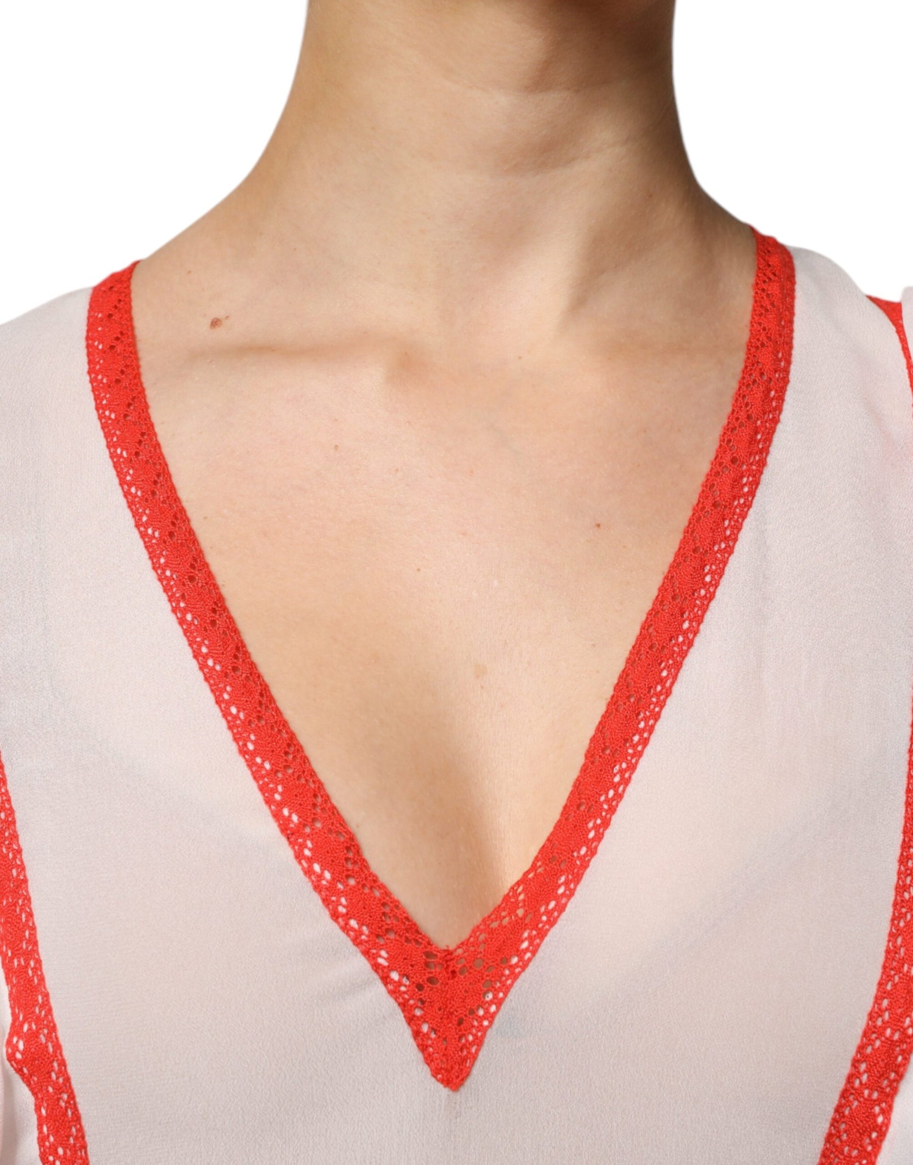 Twinset White Viscose Ruffle Sleeves A-line Pleated Mini Dress | Regal Royce