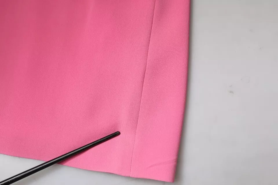 Dondup Pink Viscose Short Sleeves Backless Sheath Mini Dress | Regal Royce