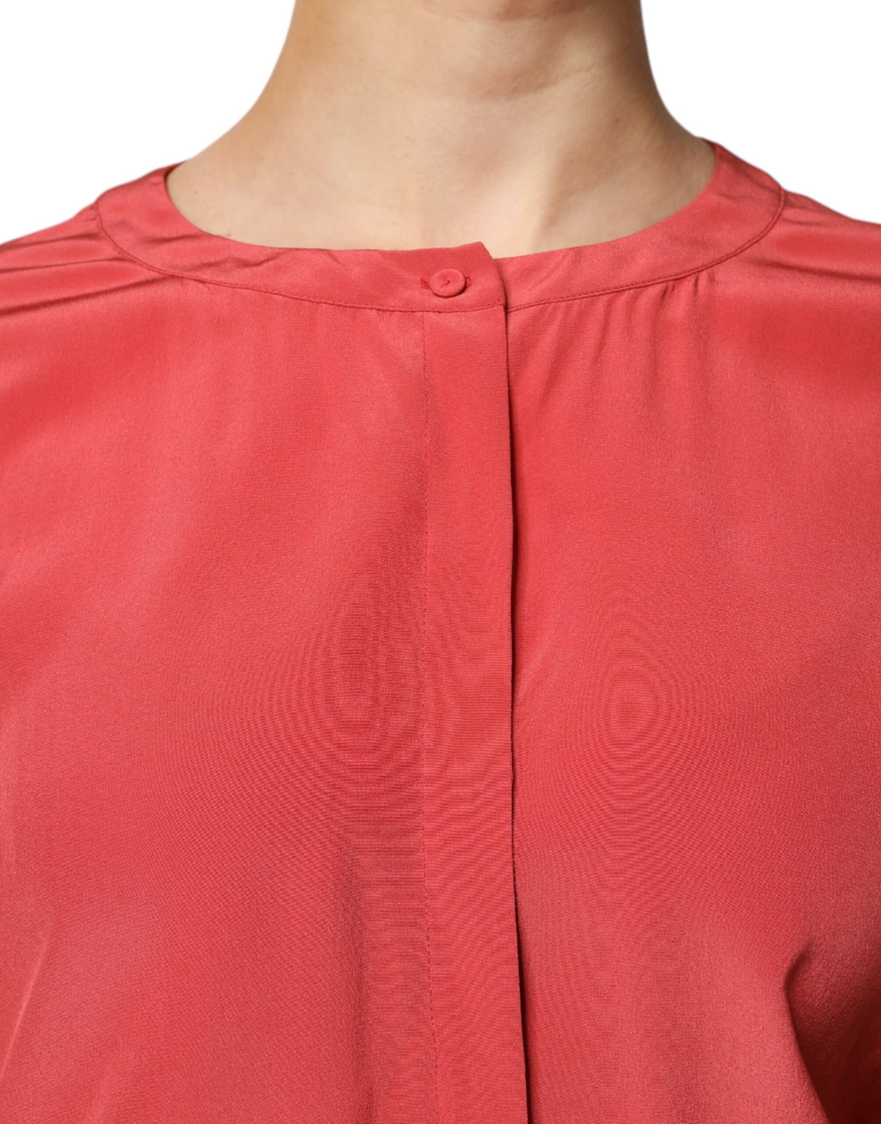 Peserico Red Long Sleeves Pencil Cut Drawstring Waist Dress | Regal Royce