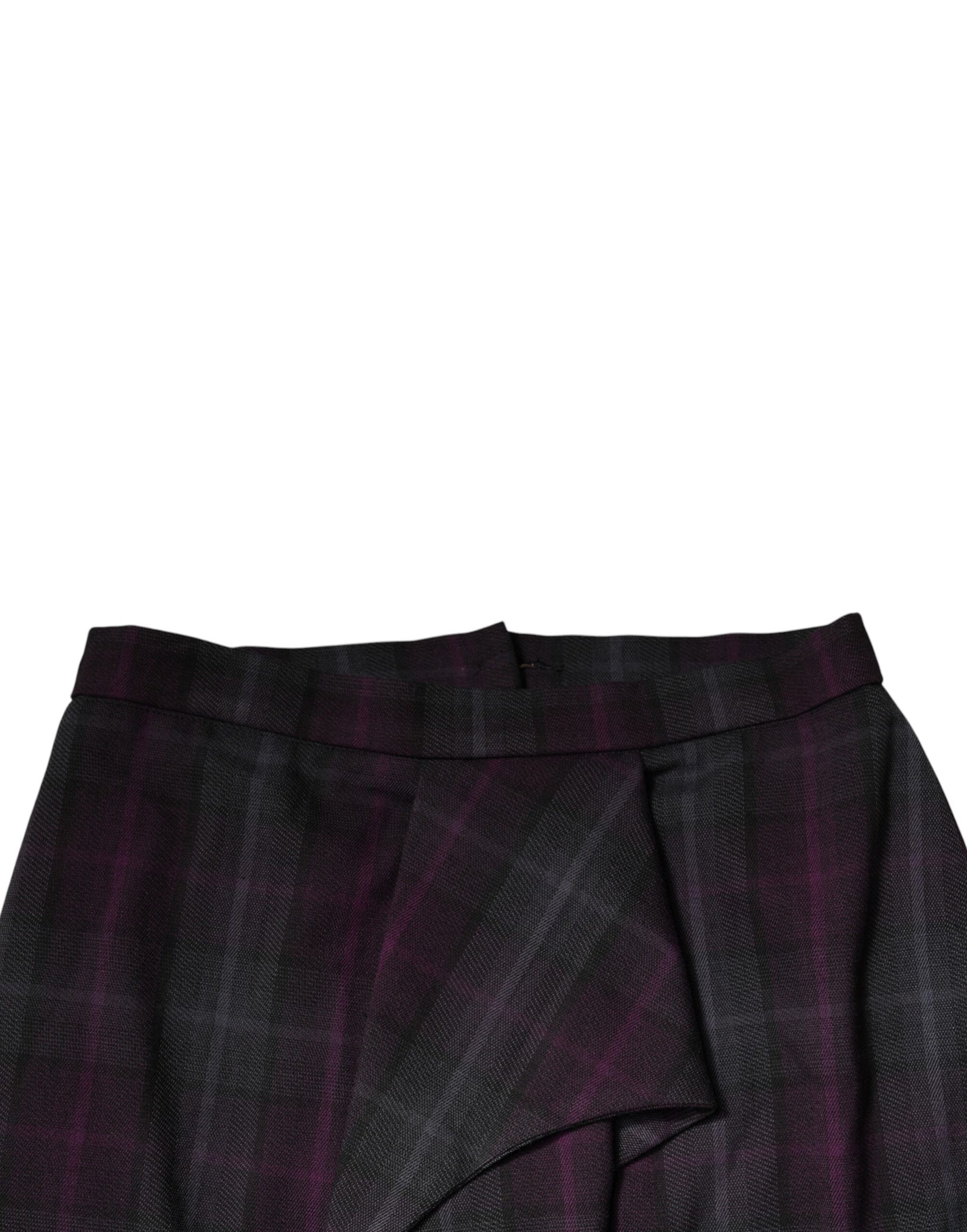 BENCIVENGA Multicolor Checkered Ruffle High Waist Mini Skirt | Regal Royce