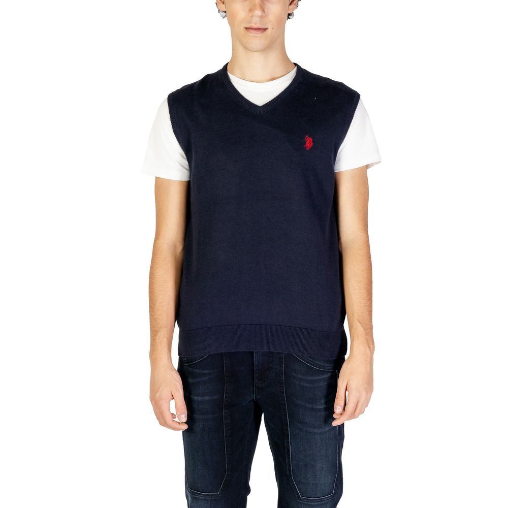 U.S. POLO ASSN. Blue Cotton Waistcoat | Regal Royce