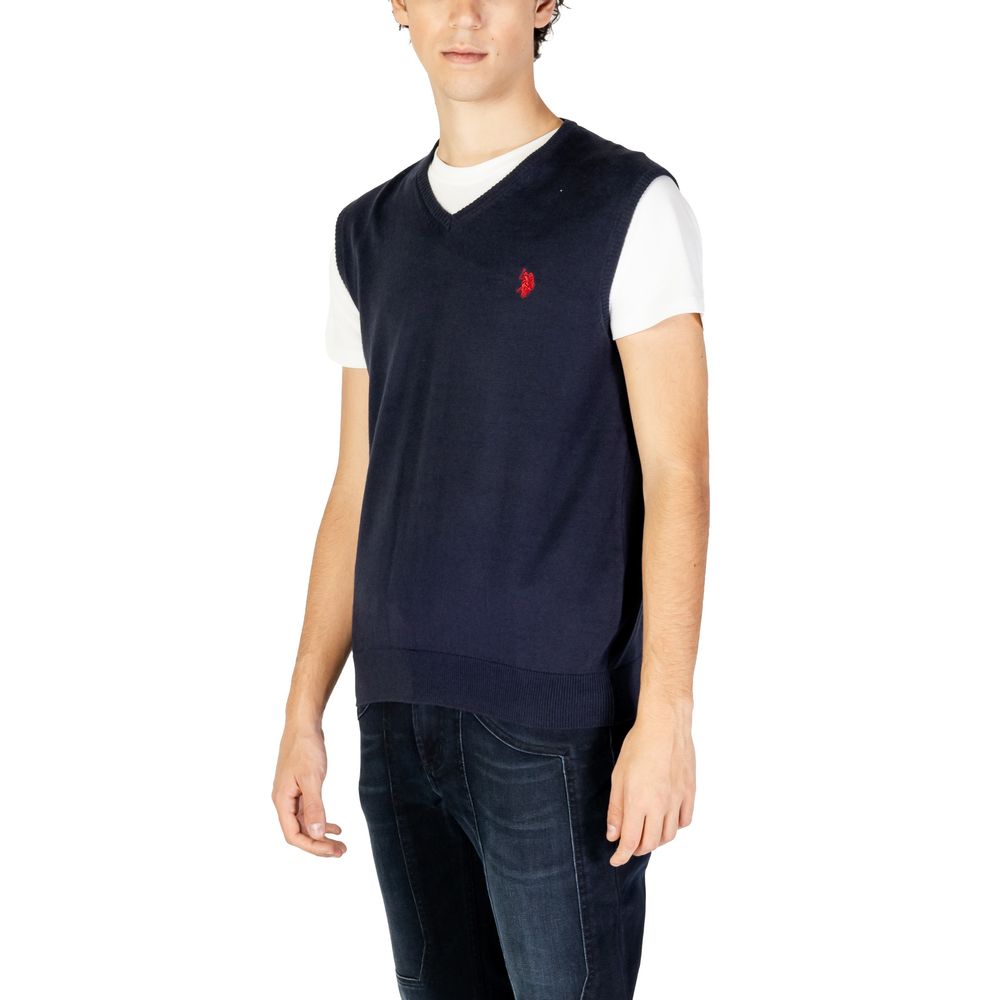 U.S. POLO ASSN. Blue Cotton Waistcoat | Regal Royce