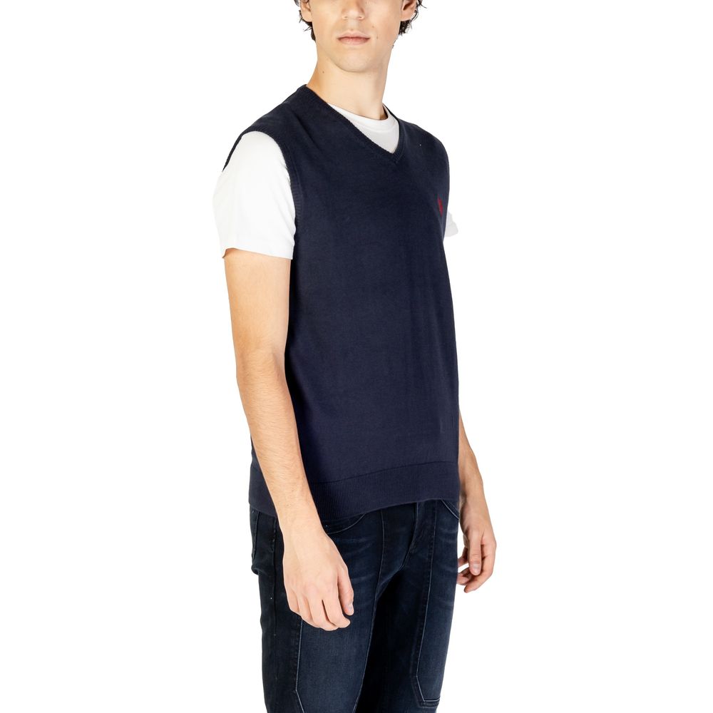 U.S. POLO ASSN. Blue Cotton Waistcoat | Regal Royce
