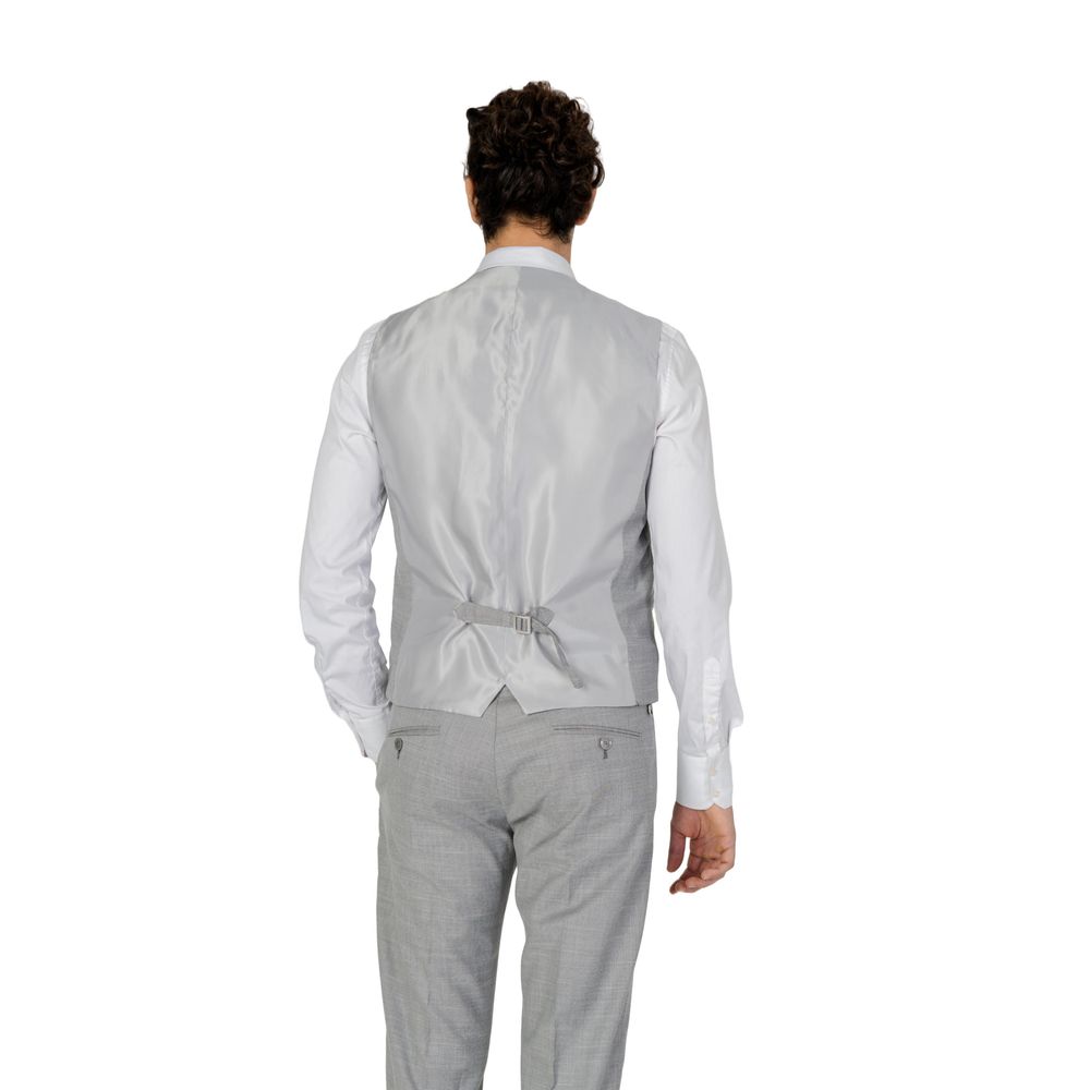 Antony Morato Gray Polyester Waistcoat | Regal Royce