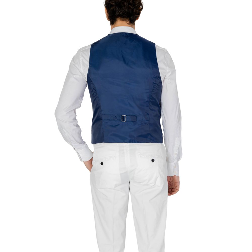 Only & Sons Blue Polyester Waistcoat | Regal Royce