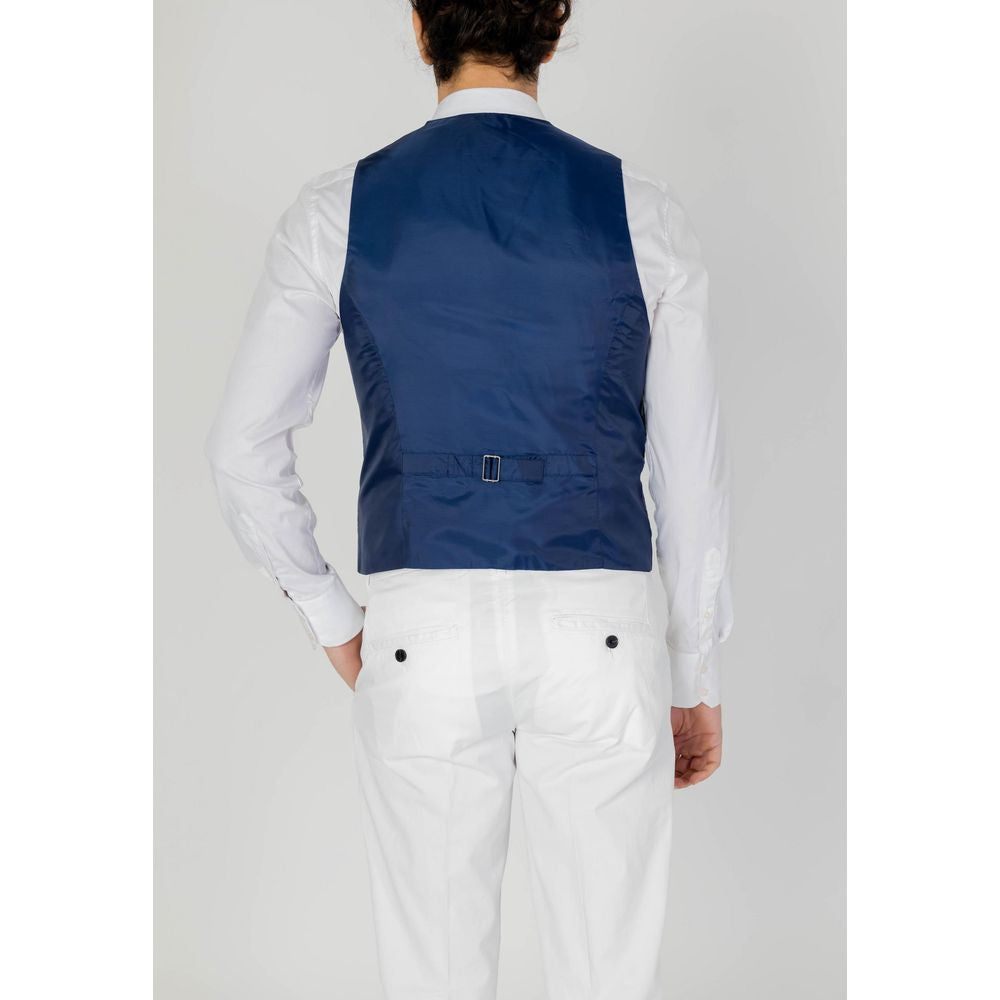 Only & Sons Blue Polyester Waistcoat | Regal Royce