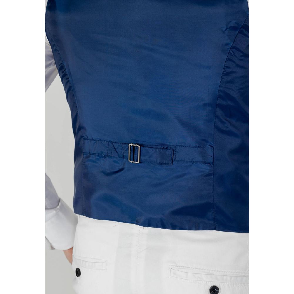 Only & Sons Blue Polyester Waistcoat | Regal Royce