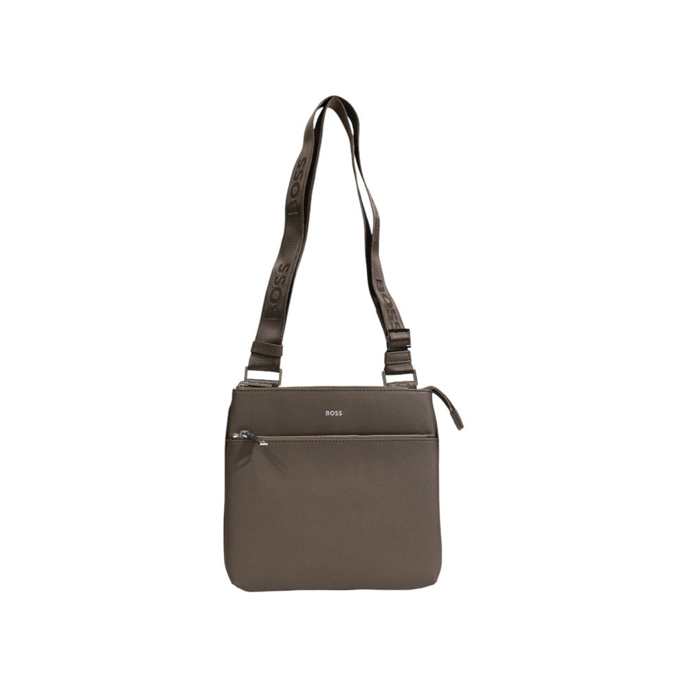 Hugo Boss Bicolor Leather Messenger Bag | Regal Royce