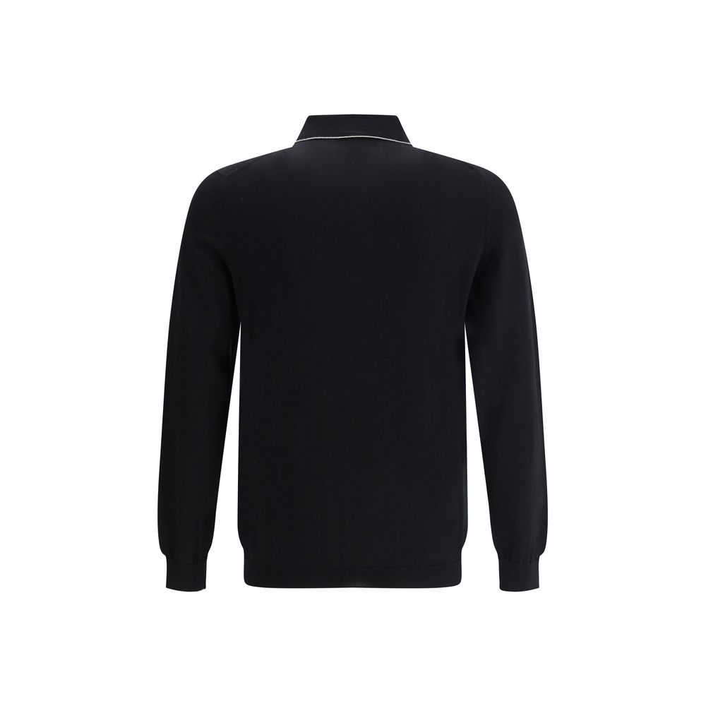Svevo Black Cotton Polo Shirt | Regal Royce