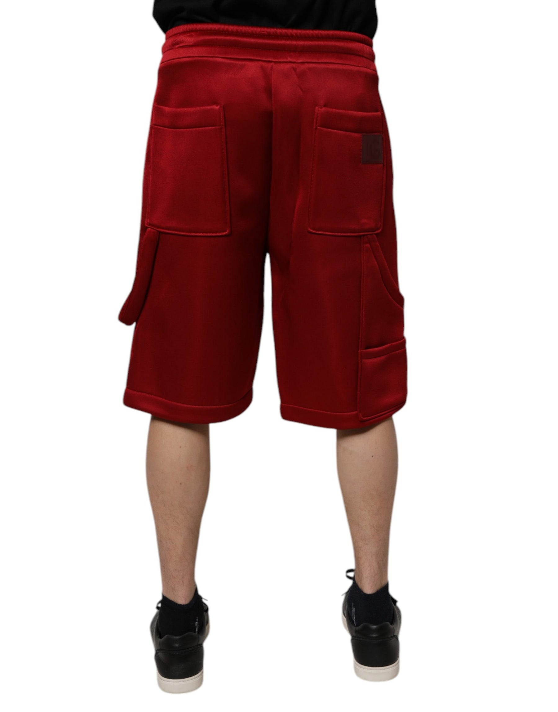 Dolce & Gabbana Maroon Viscose Nylon Mid Waist Bermuda Shorts | Regal Royce