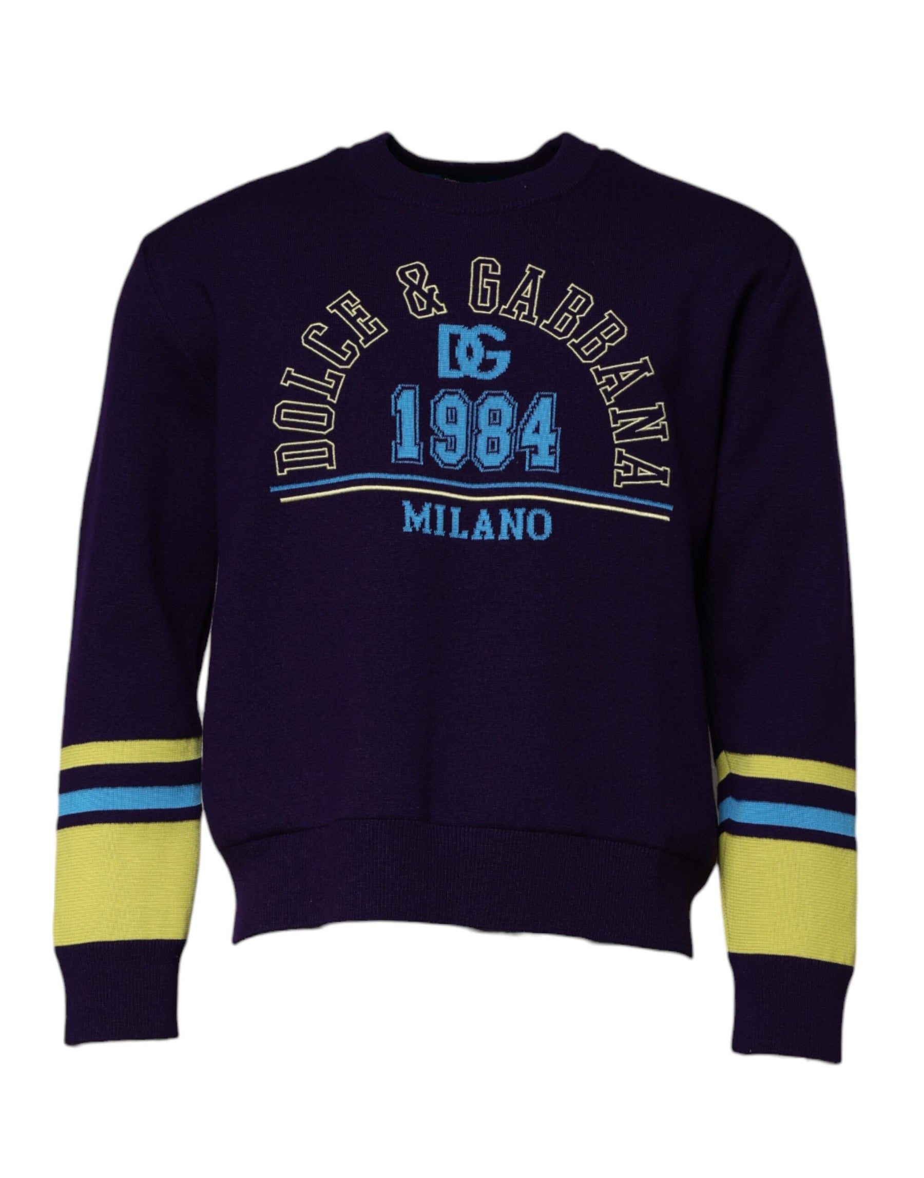 Dolce & Gabbana Blue 1984 Milano CrewNeck Sweatshirt Sweater | Regal Royce